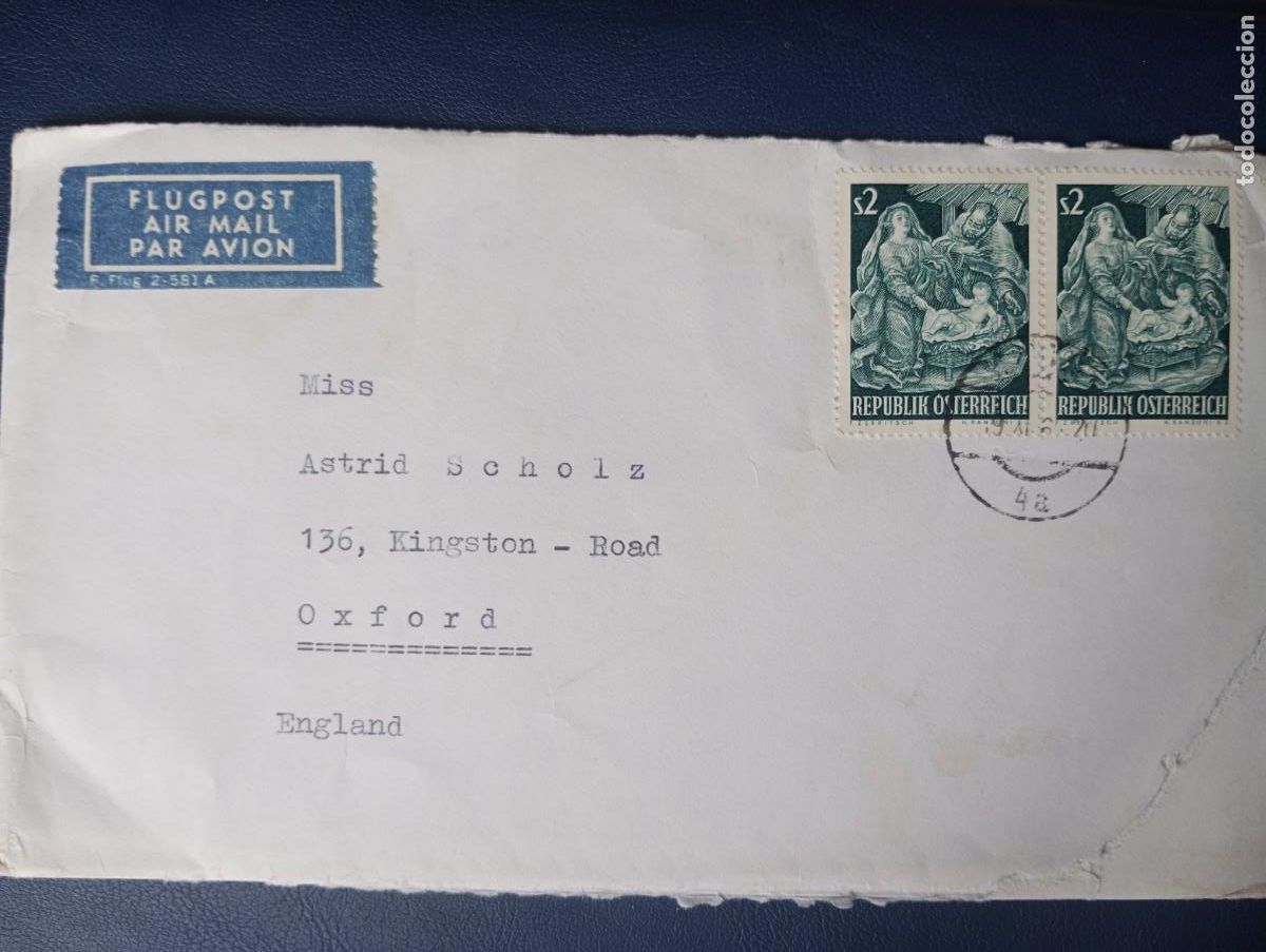 Sellos: AUSTRIA 1966, SELLOS DE NAVIDAD, CORREO A&Eacute;REO