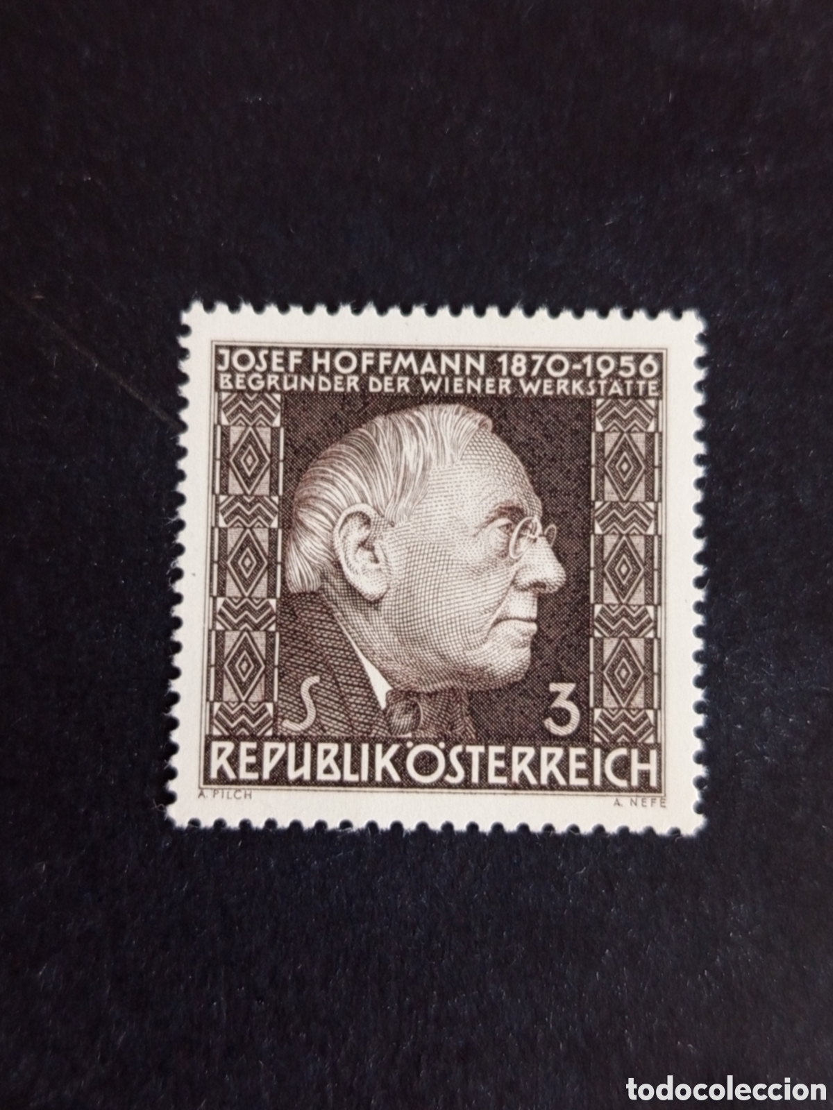 Sellos: AUSTRIA, 1966. Josef Hoffmann, arquitecto. Yvert 1040. Ver fotos. Pedido m&iacute;nimo 3 &euro;. Serie completa