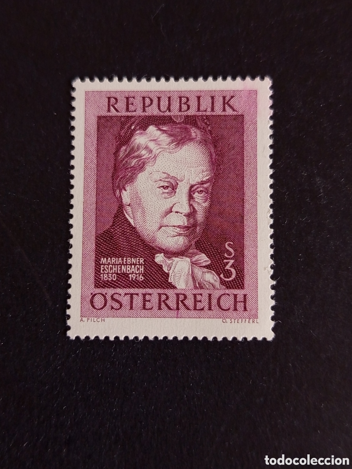 Sellos: AUSTRIA, 1966. Mar&iacute;a von Ebner, poetisa. Yvert 1037. Ver fotos. Pedido m&iacute;nimo 3 &euro;. Serie completa