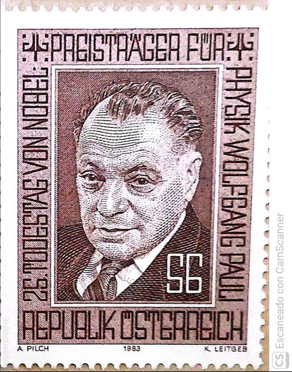 Sellos: Austria. 1591 Premio Nobel de f&iacute;sica Wolfang Pauli. 1983. Sellos nuevos y numeraci&oacute;n Yvert.
