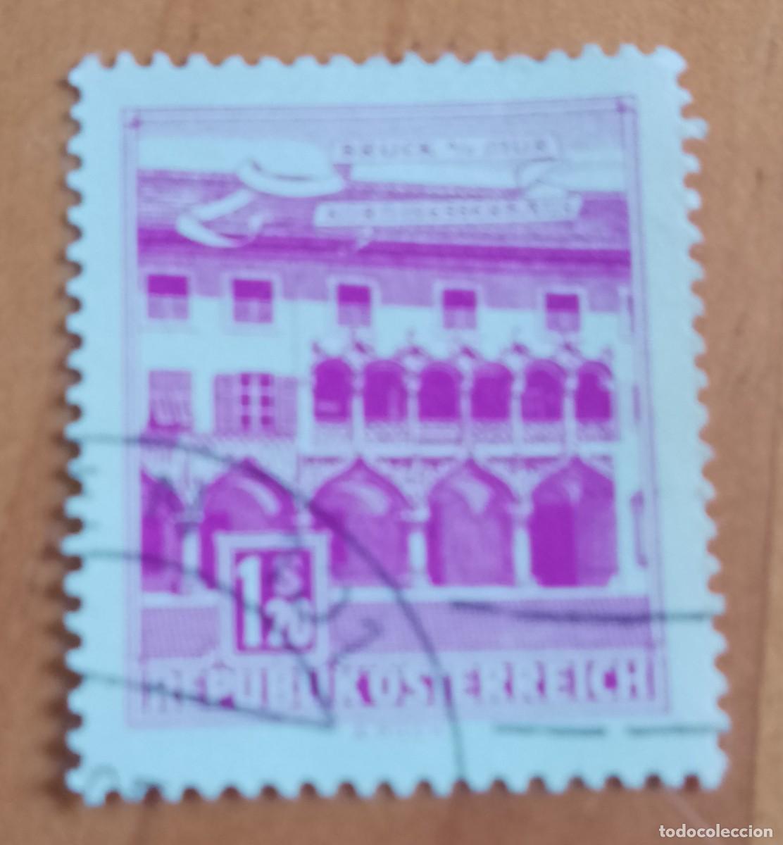 Sellos: AUSTRIA - V/F 1,20 S - ARQUITECTURA, EDIFICIO: BLUCK MUR - Foto 1