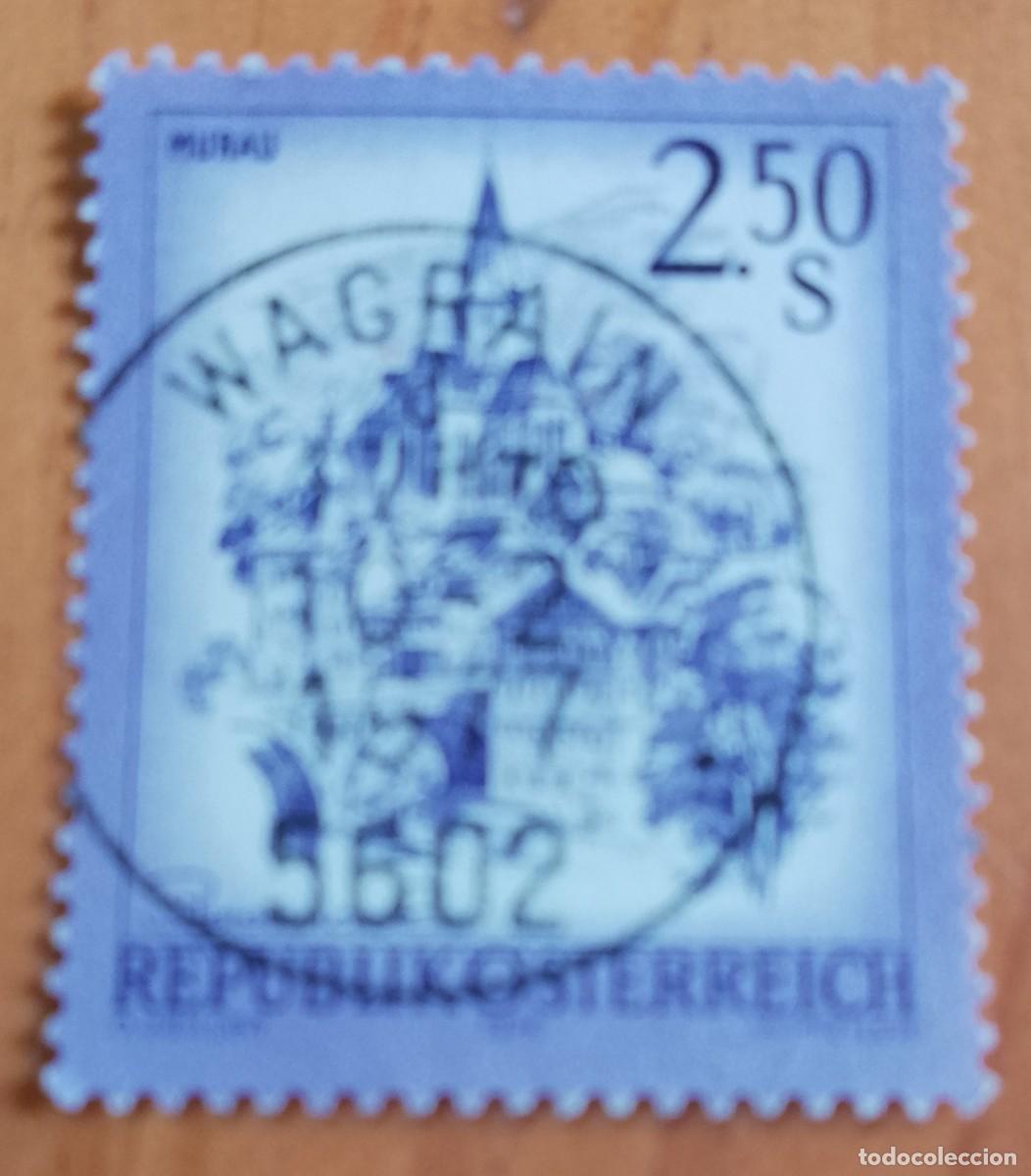 Sellos: AUSTRIA - V/F 2.50 S - TURISMO: MURAY - MATASELLO IDENTIFICATIVO: 10.2.1977 WAGRAIN