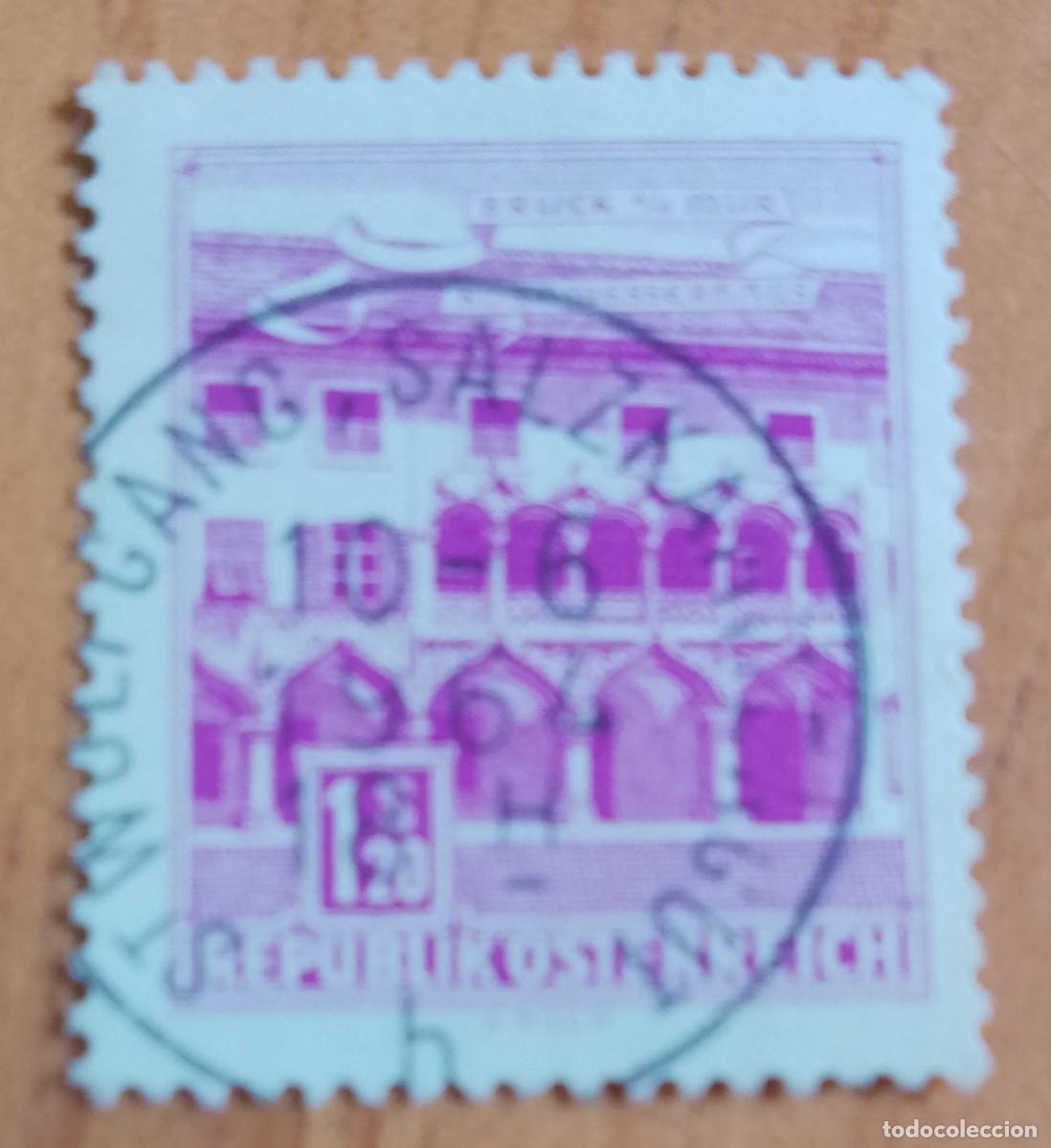 Sellos: AUSTRIA - V/F 1.20 S - BRUCK MUR - MATASELLO IDENTIFICATIVO: 10.6.64 SALZKAM-MERGUT