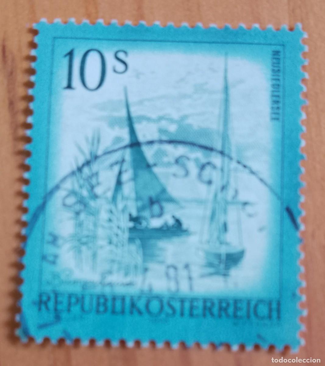 Sellos: AUSTRIA - V/F 10 S - A&Ntilde;O 1973, NEUSIEDLERSEE - MATASELLO IDENTIFICATIVO: 6.4.81 SEE