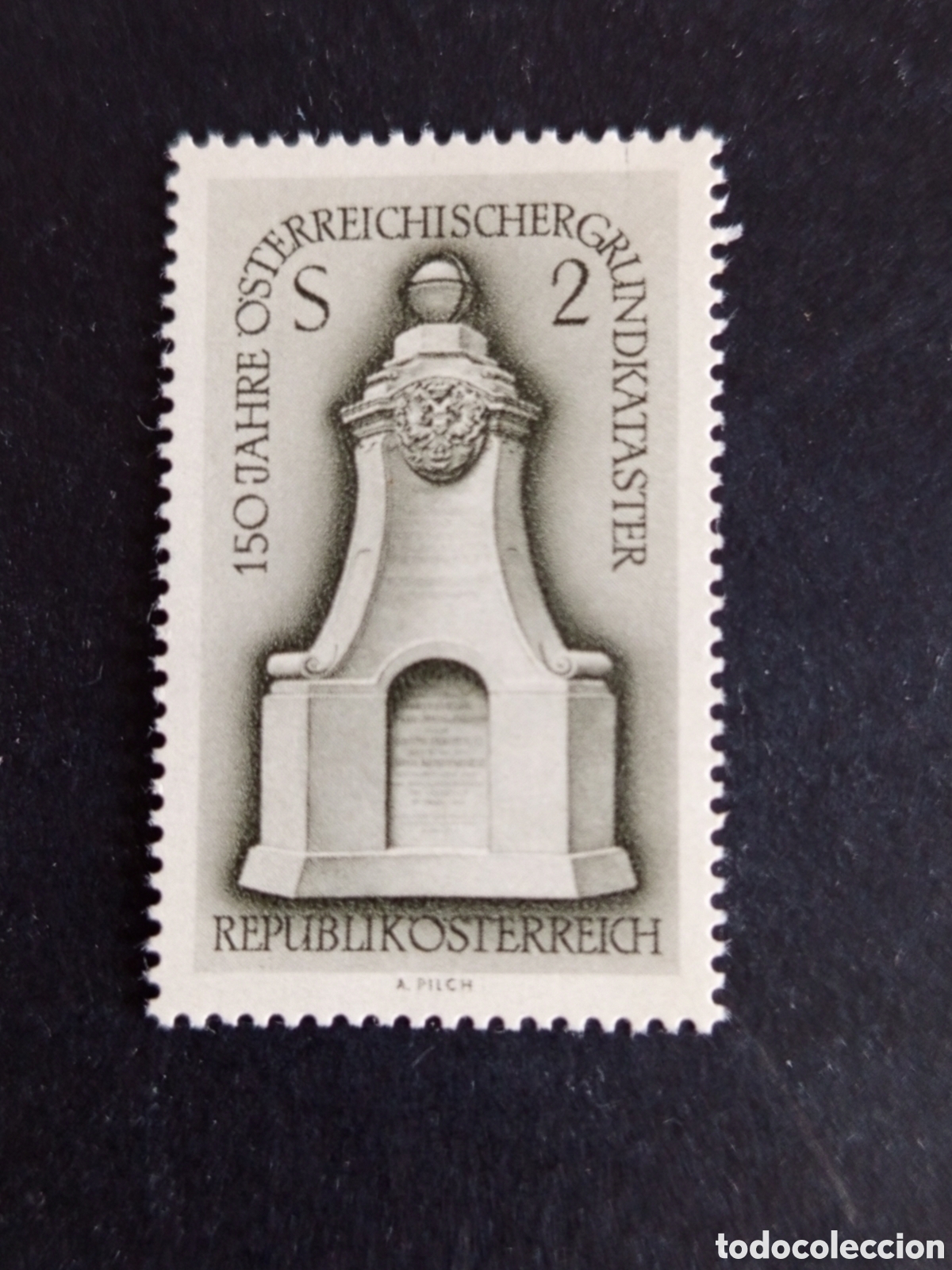 Sellos: AUSTRIA, 1967. 150 aniversario Catastro. Monumento. Yvert 1085. Ver fotos. Pedido m&iacute;nimo 3 &euro;.
