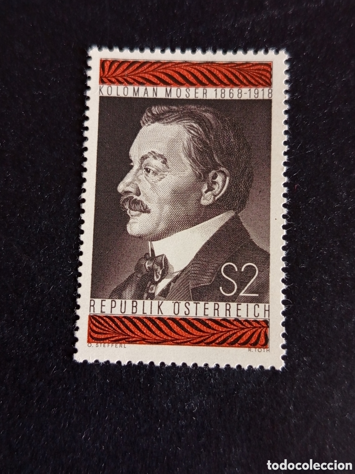 Sellos: AUSTRIA, 1968. Koloman Moser, pintor. Yvert 1102. Pedido m&iacute;nimo 3 &euro;. Ver fotos. Serie completa