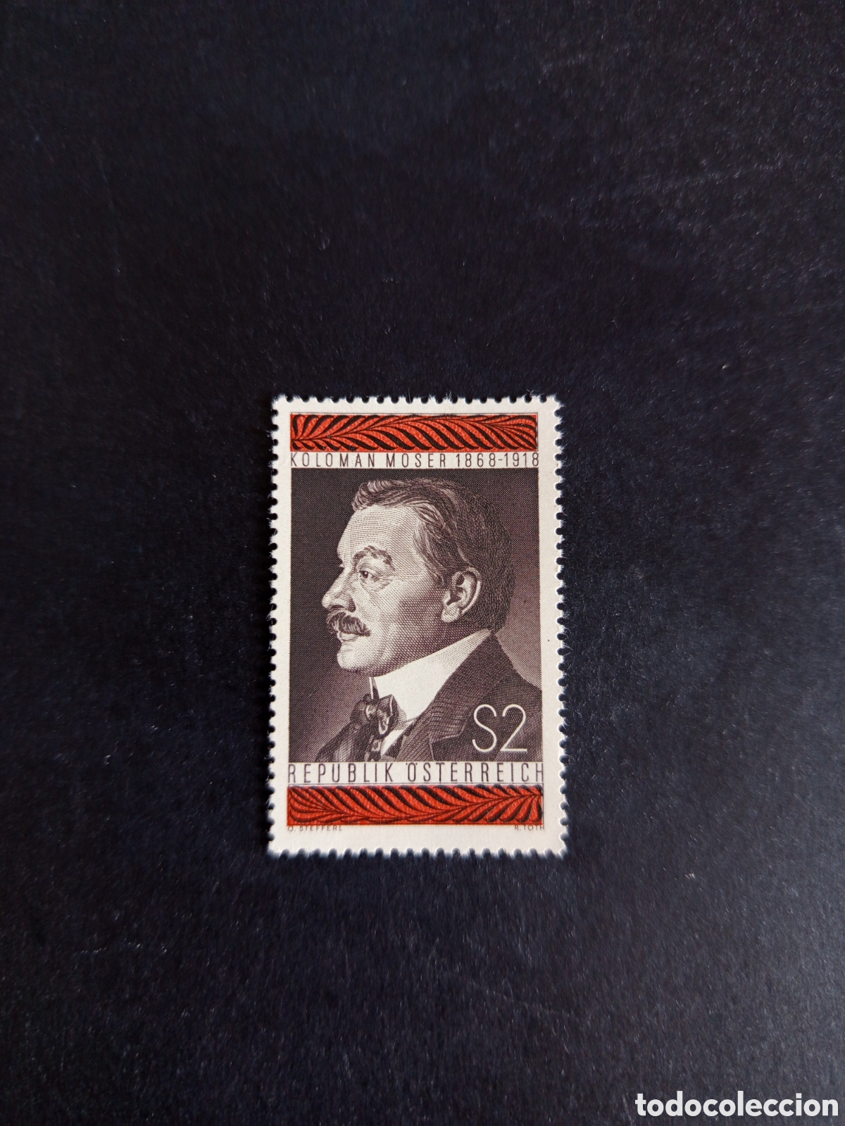 Sellos: AUSTRIA, 1968. Koloman Moser, pintor. Yvert 1102. Pedido m&iacute;nimo 3 &euro;. Ver fotos. Serie completa