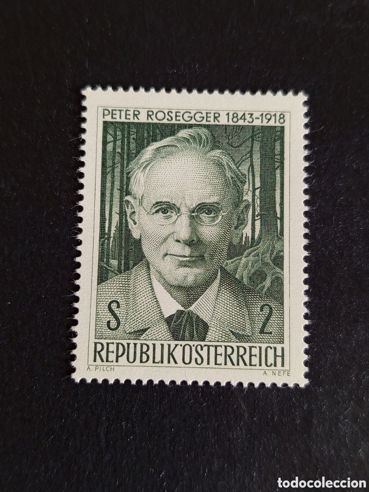 Sellos: AUSTRIA, 1968. Peter Rosegger, poeta. Yvert 1097. Pedido m&iacute;nimo 3 &euro;. Ver fotos. Serie completa