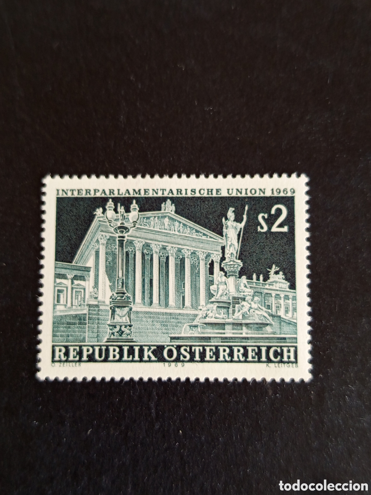 Sellos: AUSTRIA, 1969. Parlamento. Fuente. Yvert 1120. Ver fotos. Pedido m&iacute;nimo 3 &euro;. Serie completa en nuevo