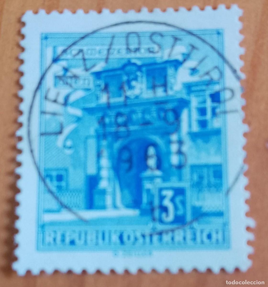 Sellos: AUSTRIA - V/F 3 S - SCHWEIZERTOR - MATASELLO IDENTIFICATIVO: 18.9.1963 LIENZ / OSTTIROL