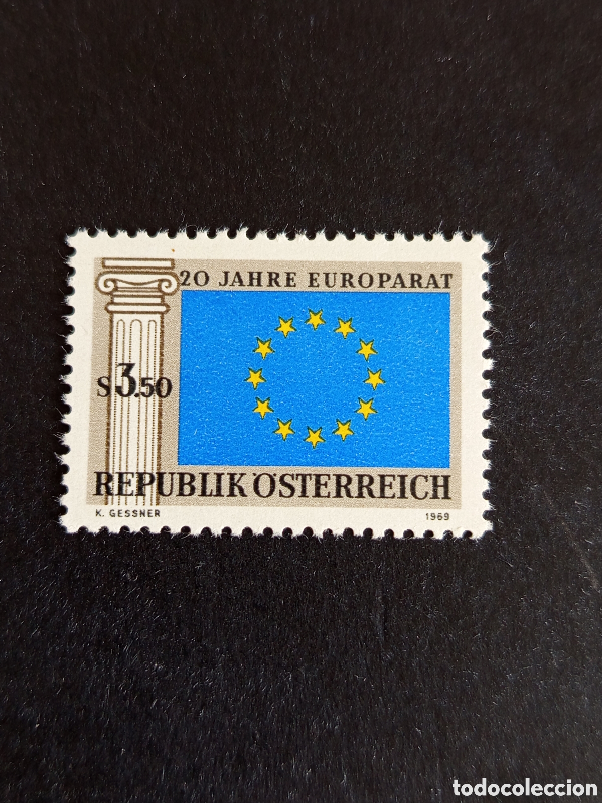 Sellos: AUSTRIA, 1969. Consejo de Europa. Bandera. Yvert 1122. Ver fotos. Pedido m&iacute;nimo 3 &euro;. Serie completa