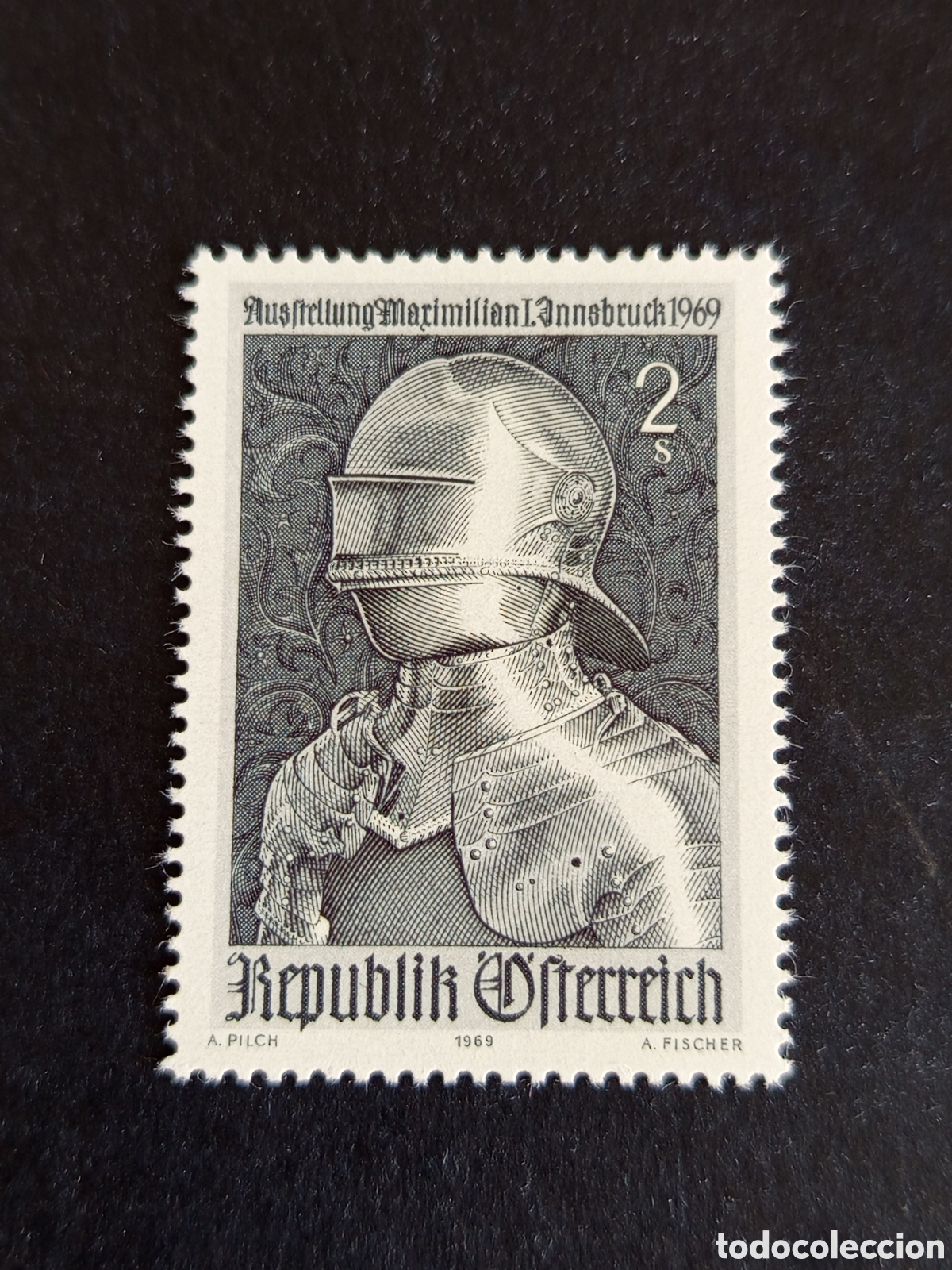 Sellos: AUSTRIA, 1969. Armadura Maximiliano I. Yvert 1132. Ver fotos. Pedido m&iacute;nimo 3 &euro;. Serie completa