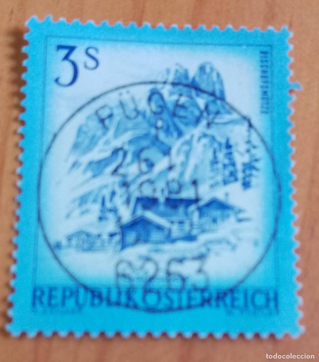 Sellos: AUSTRIA - V/F 3 S - BISCHOFSM&Uacute;TZE, MONTA&Ntilde;A -A&Ntilde;O 1974 -MATASELLO IDENTIFICATIVO: 26.1.81 F&Uuml;GEN