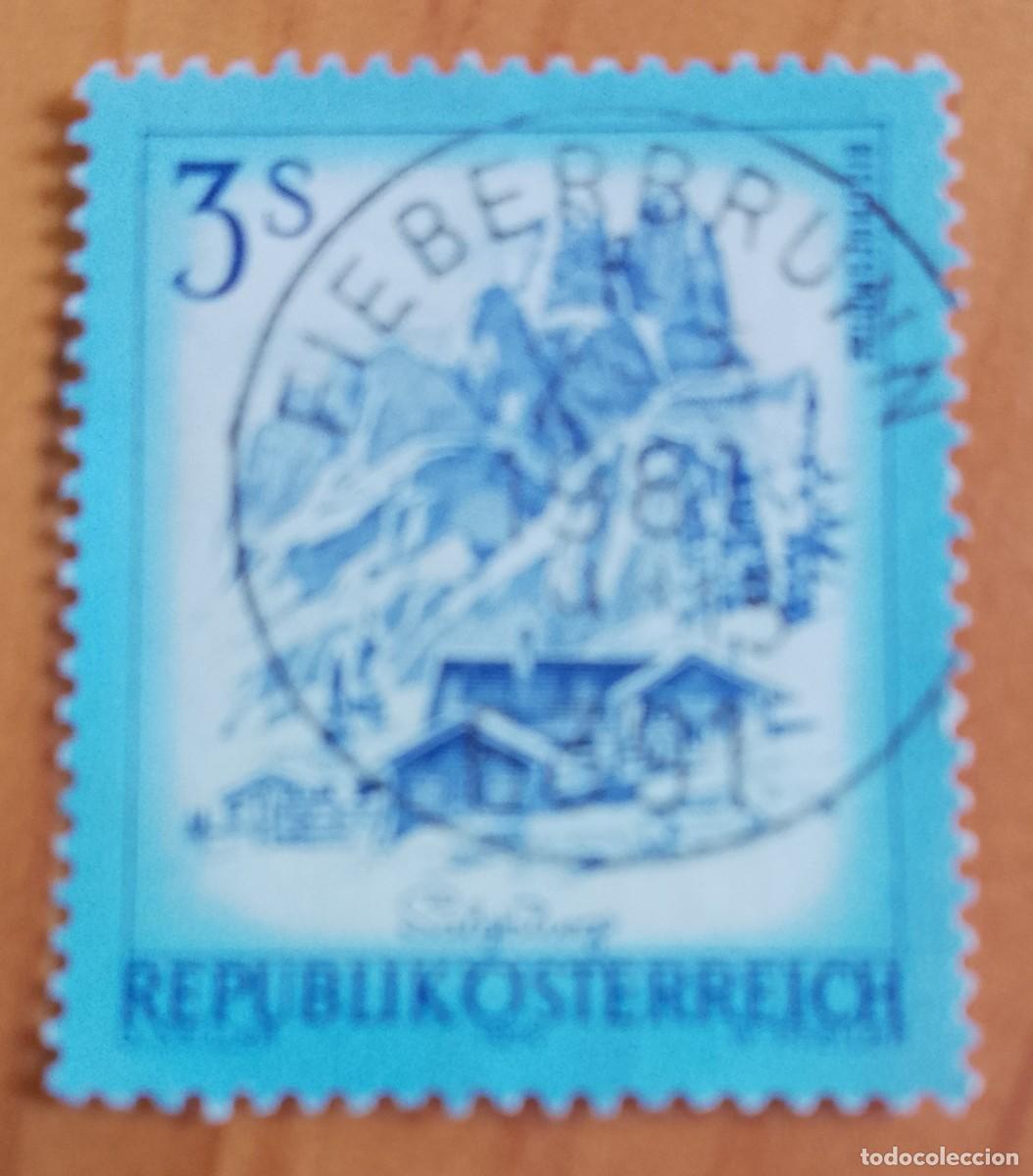 Sellos: AUSTRIA - V/F 3 S- BISCHOFSM&Uacute;TZE, MONTA&Ntilde;A -A&Ntilde;O 1974 -MATASELLO IDENTIFICATIVO: 2.3.82 FIEBERBRUNN