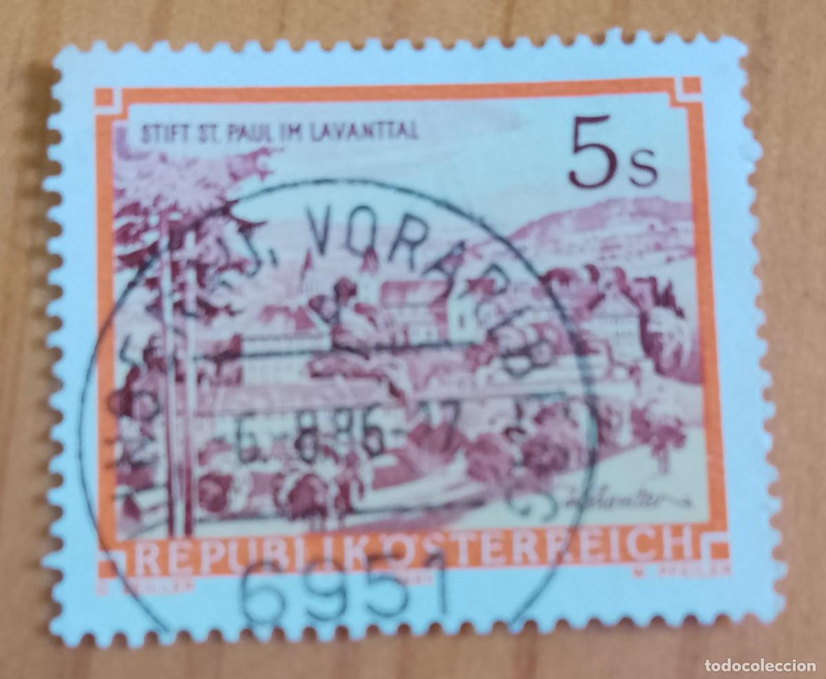 Sellos: AUSTRIA - V/F 5 S- STIFT ST. PAUL IM LAVANTTAL - MATASELLO IDENTIFICATIVO: 6.8.86 VORARLBERG