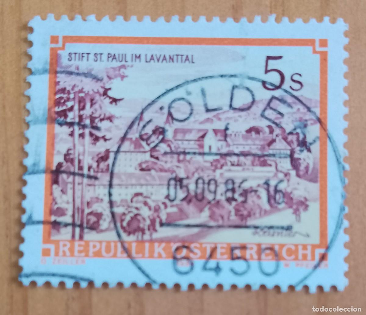 Sellos: AUSTRIA - V/F 5 S- STIFT ST. PAUL IM LAVANTTAL - MATASELLO IDENTIFICATIVO: 05.09-86 GOLDEN