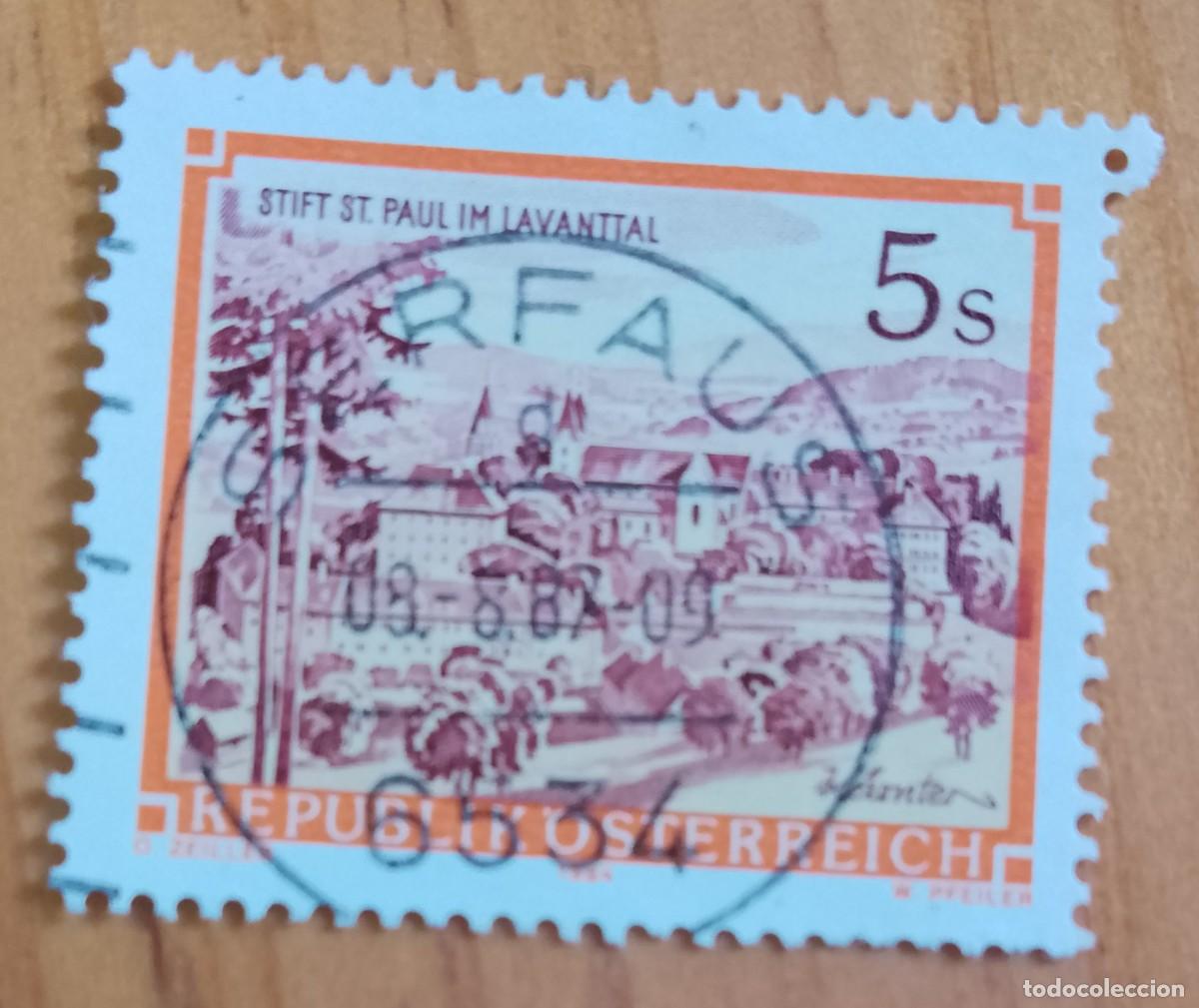 Sellos: AUSTRIA - V/F 5 S- STIFT ST. PAUL IM LAVANTTAL - MATASELLO IDENTIFICATIVO: 08.8.87 SERFAUS