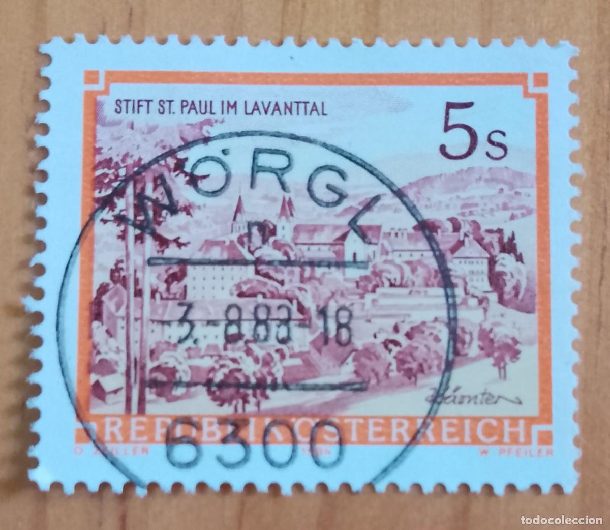Sellos: AUSTRIA - V/F 5 S- STIFT ST. PAUL IM LAVANTTAL - MATASELLO IDENTIFICATIVO: 3.8.88 W&Ouml;RGL