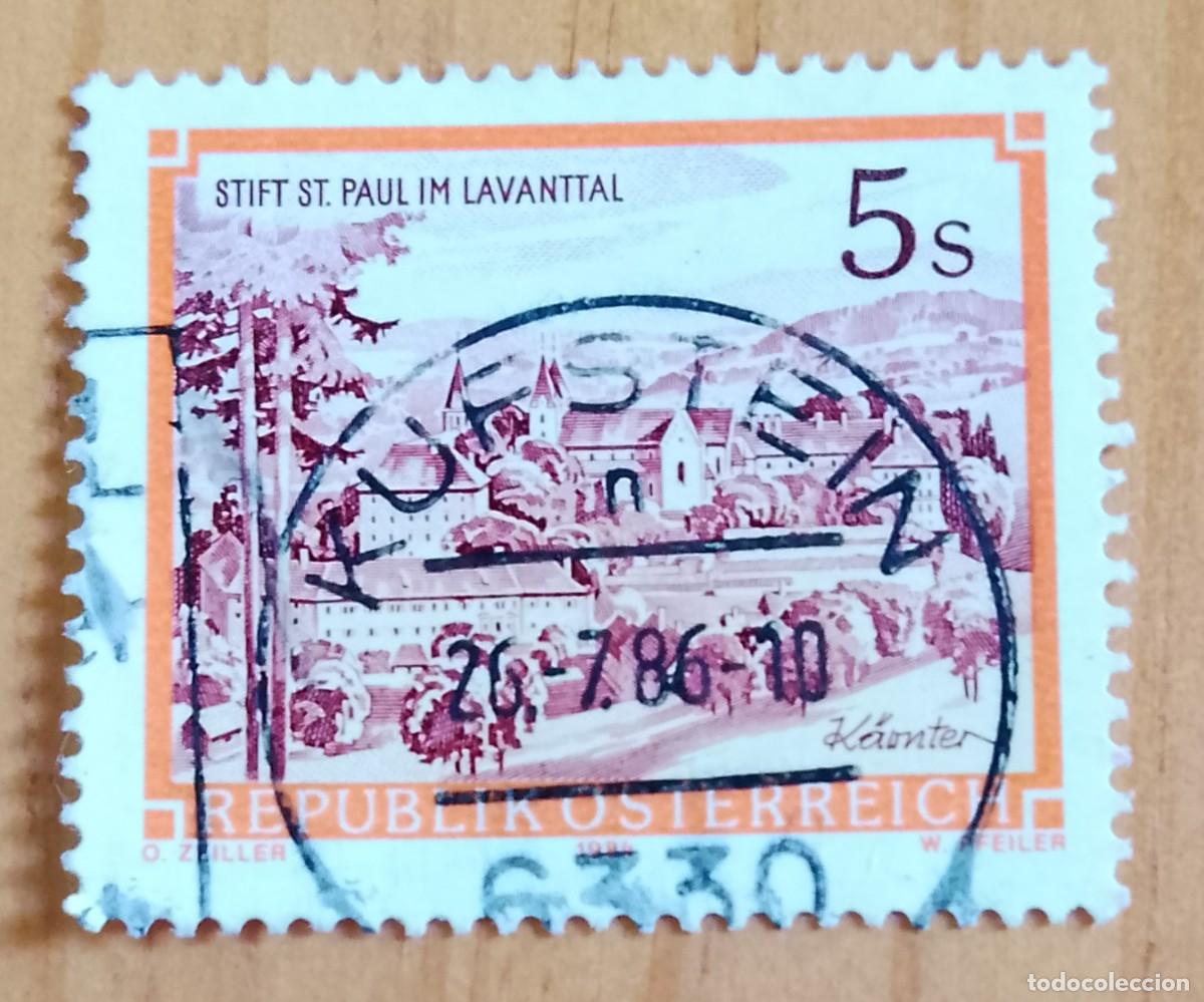 Sellos: AUSTRIA - V/F 5 S- STIFT ST. PAUL IM LAVANTTAL - MATASELLO IDENTIFICATIVO: 26.7.86 KUFSTEIN