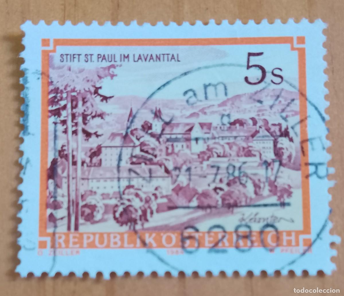 Sellos: AUSTRIA - V/F 5 S- STIFT ST. PAUL IM LAVANTTAL - MATASELLO IDENTIFICATIVO: 21.7.86 ZELL AM ZILLER