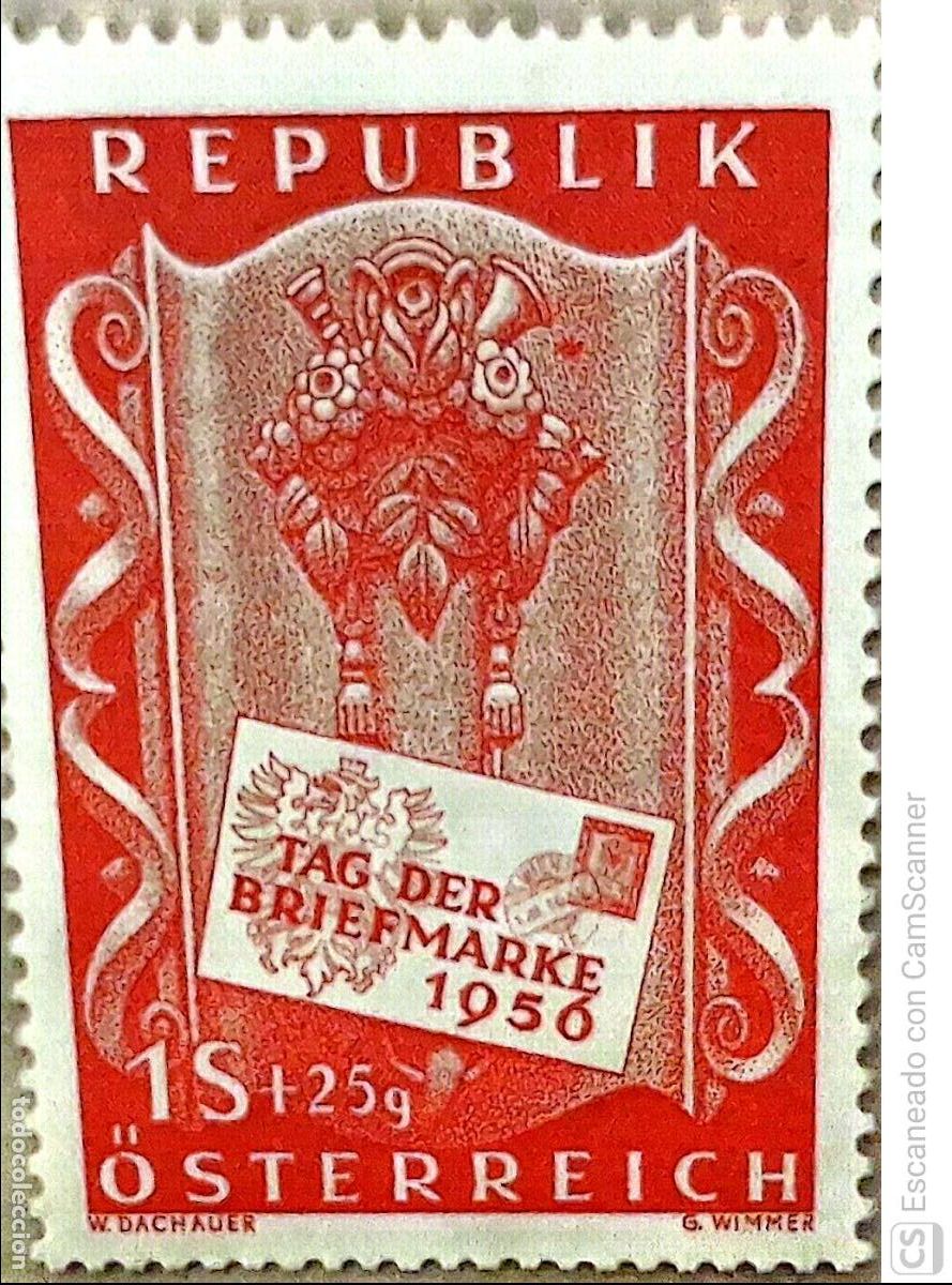 Sellos: Austria. 862 D&iacute;a del Sello. 1956. Sellos nuevos y numeraci&oacute;n Yvert..