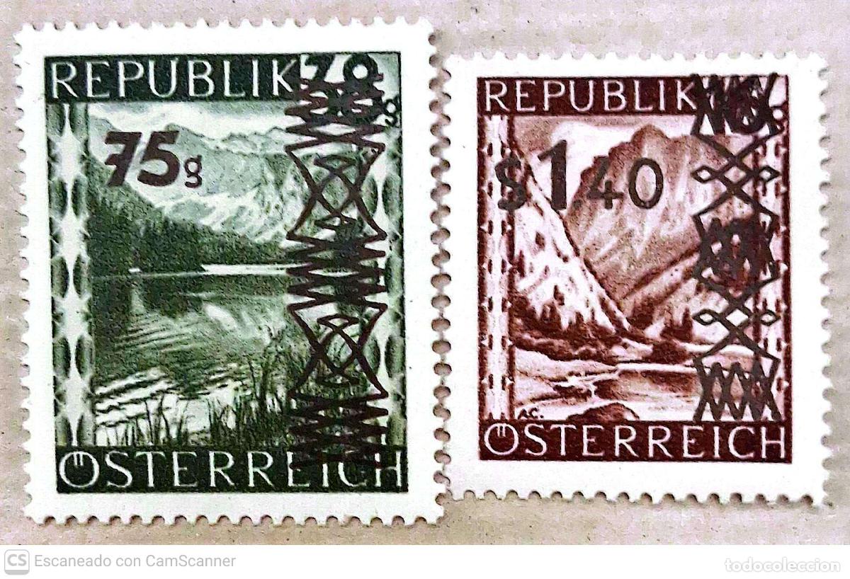Sellos: Austria. 685/86 Sellos 1945/47, sobrecargados. 1947. Sellos nuevos y numeraci&oacute;n Yvert.