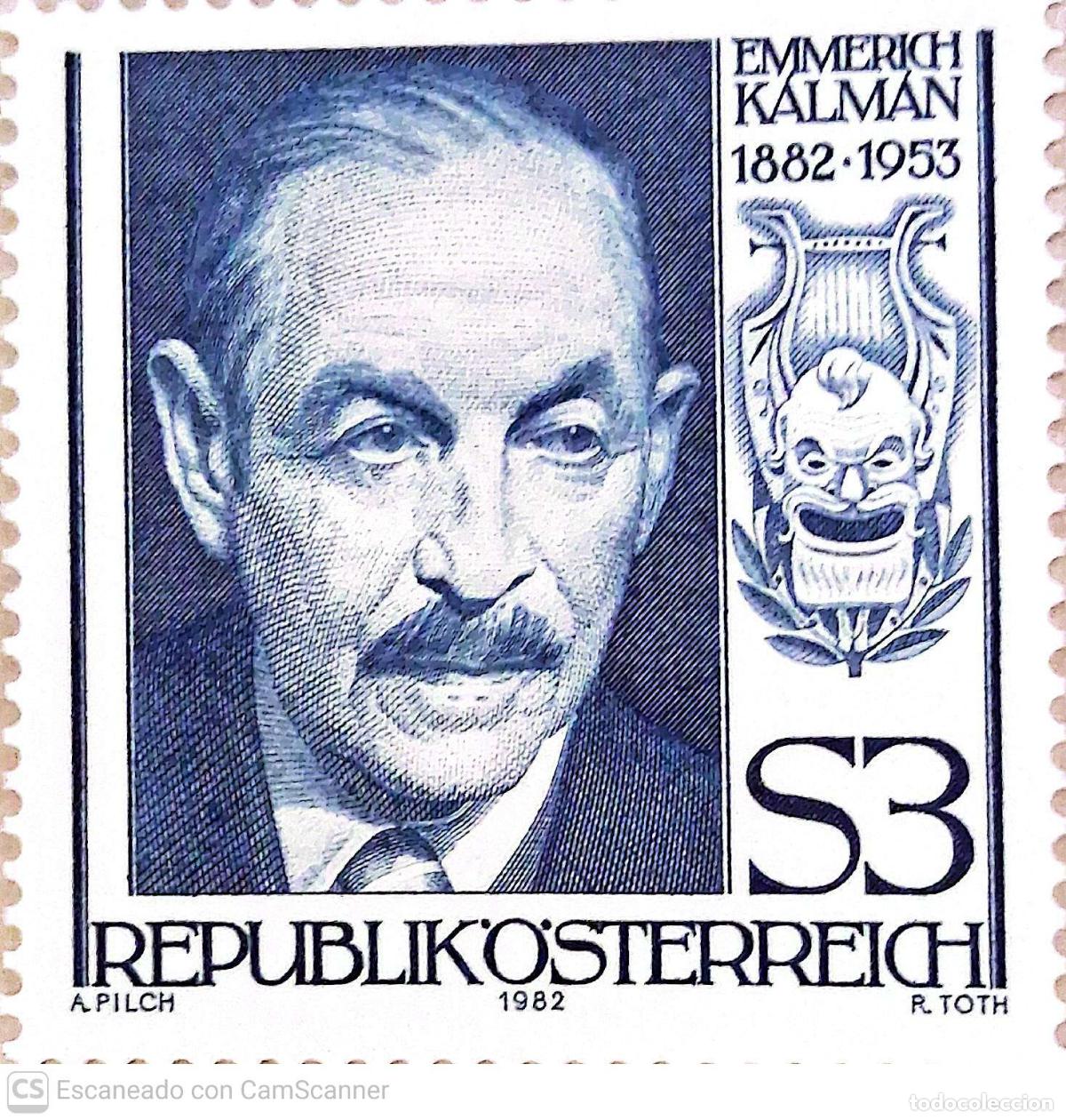 Sellos: Austria. 1551 Compositor: Emmerich Kalman. M&uacute;sica. 1982. Sellos nuevos y numeraci&oacute;n Yvert
