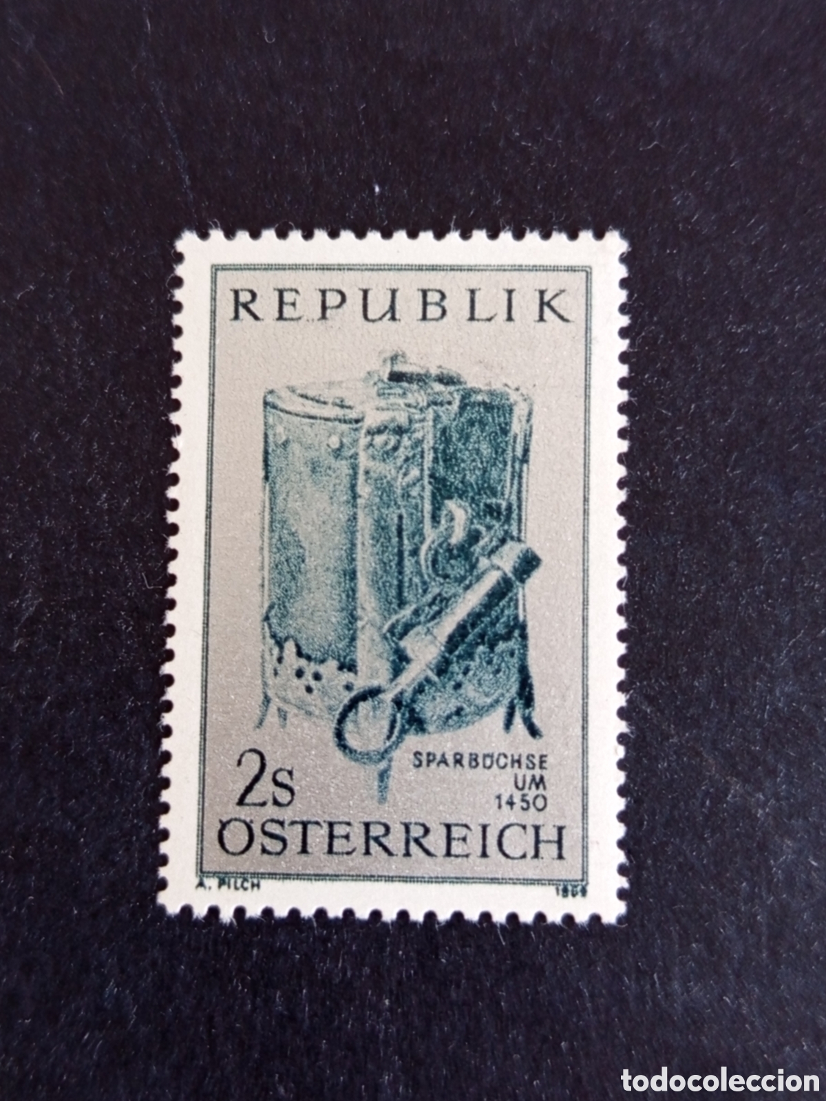 Sellos: AUSTRIA, 1969. Ahorro. Cajas de Ahorro. Caja fuerte y llave. Yvert 1139. Ver fotos. Pedido m&iacute;nimo 3&euro;