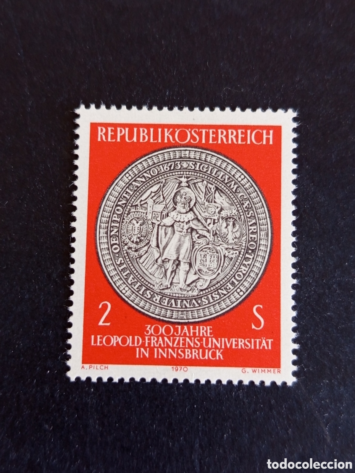 Sellos: AUSTRIA, 1970. Universidad &rdquo;Leopoldo Franz&rdquo;. Sello universidad. Yvert 1155. Pedido m&iacute;nimo 3 &euro;
