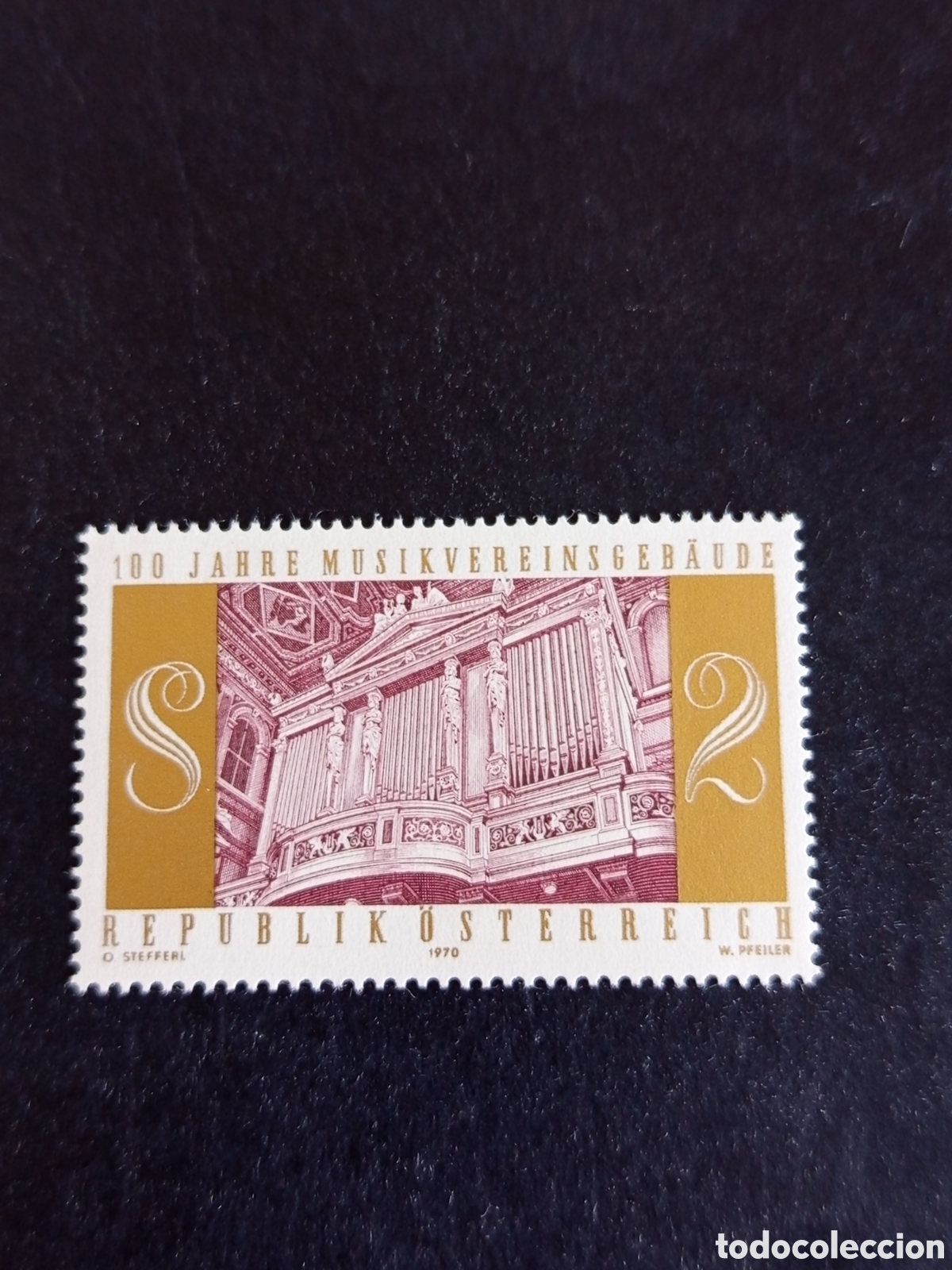 Sellos: AUSTRIA, 1970. Sede Sociedad Musical, Viena. &Oacute;rgano. Yvert 1156. Ver fotos. Pedido m&iacute;nimo 3 &euro;.