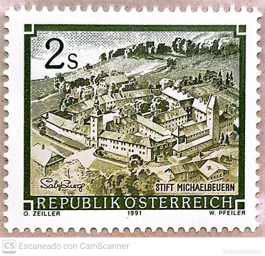 Sellos: Austria. 1867 Serie b&aacute;sica: Abad&iacute;a benedictina de Michaebeuern. 1991. Sellos nuevos y numeraci&oacute;n Yve