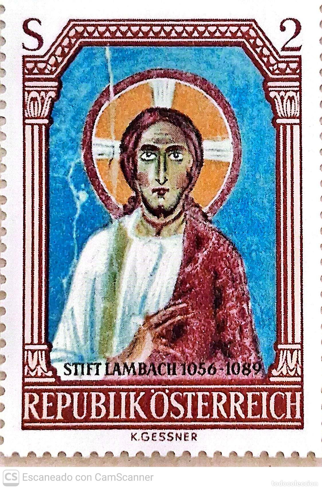 Sellos: Austria. 1080 Restauracion de los frescos de Lambach. 1967. Sellos nuevos y numeraci&oacute;n Yvert