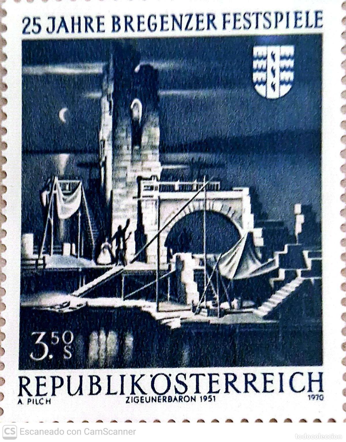 Sellos: Austria. 1164 Festival de Bregenz. 1970. Sellos nuevos y numeraci&oacute;n Yvert