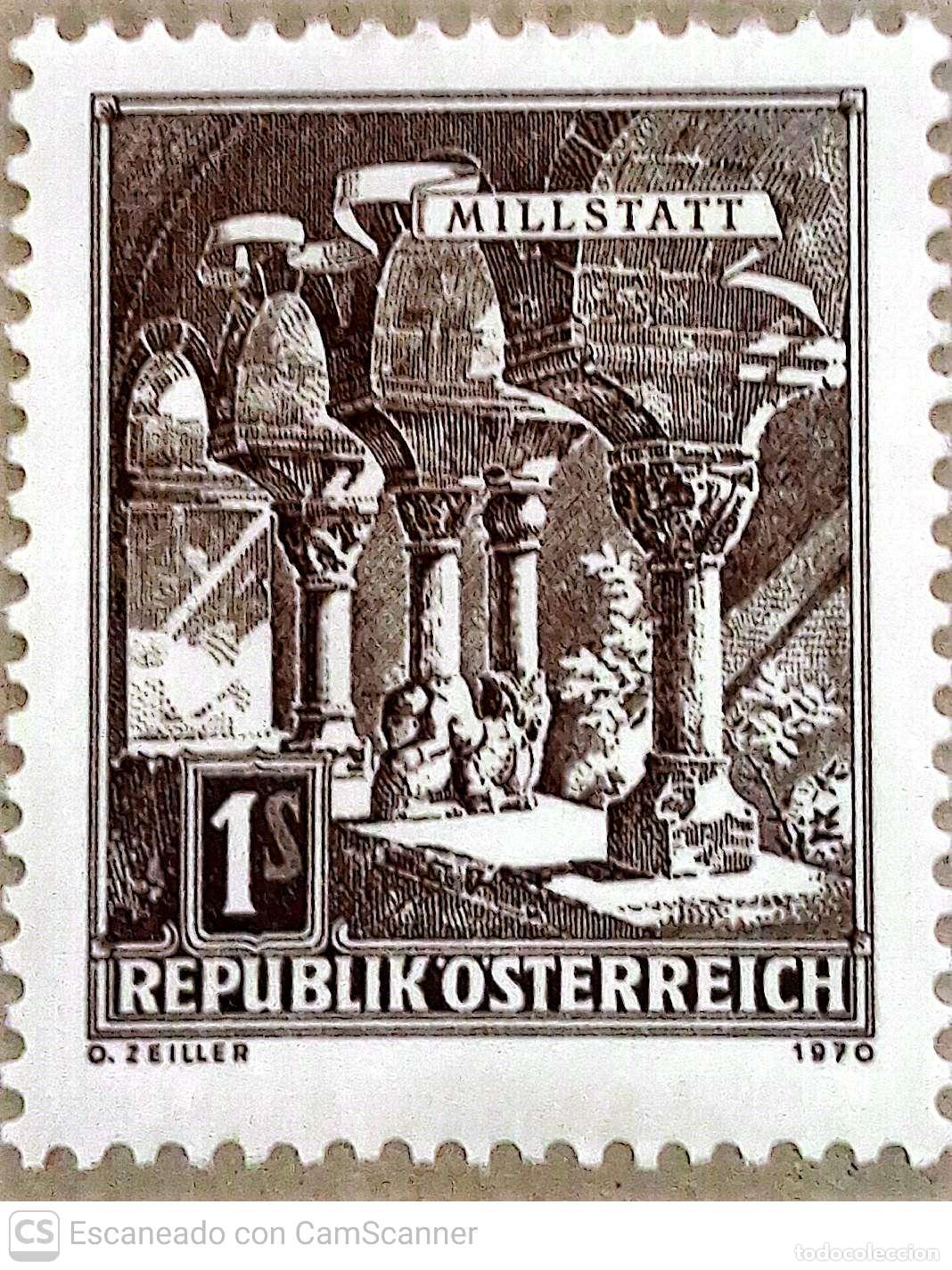 Sellos: Austria. 954BA Claustro de Millstatt. 1962/70. Sellos nuevos y numeraci&oacute;n Yvert
