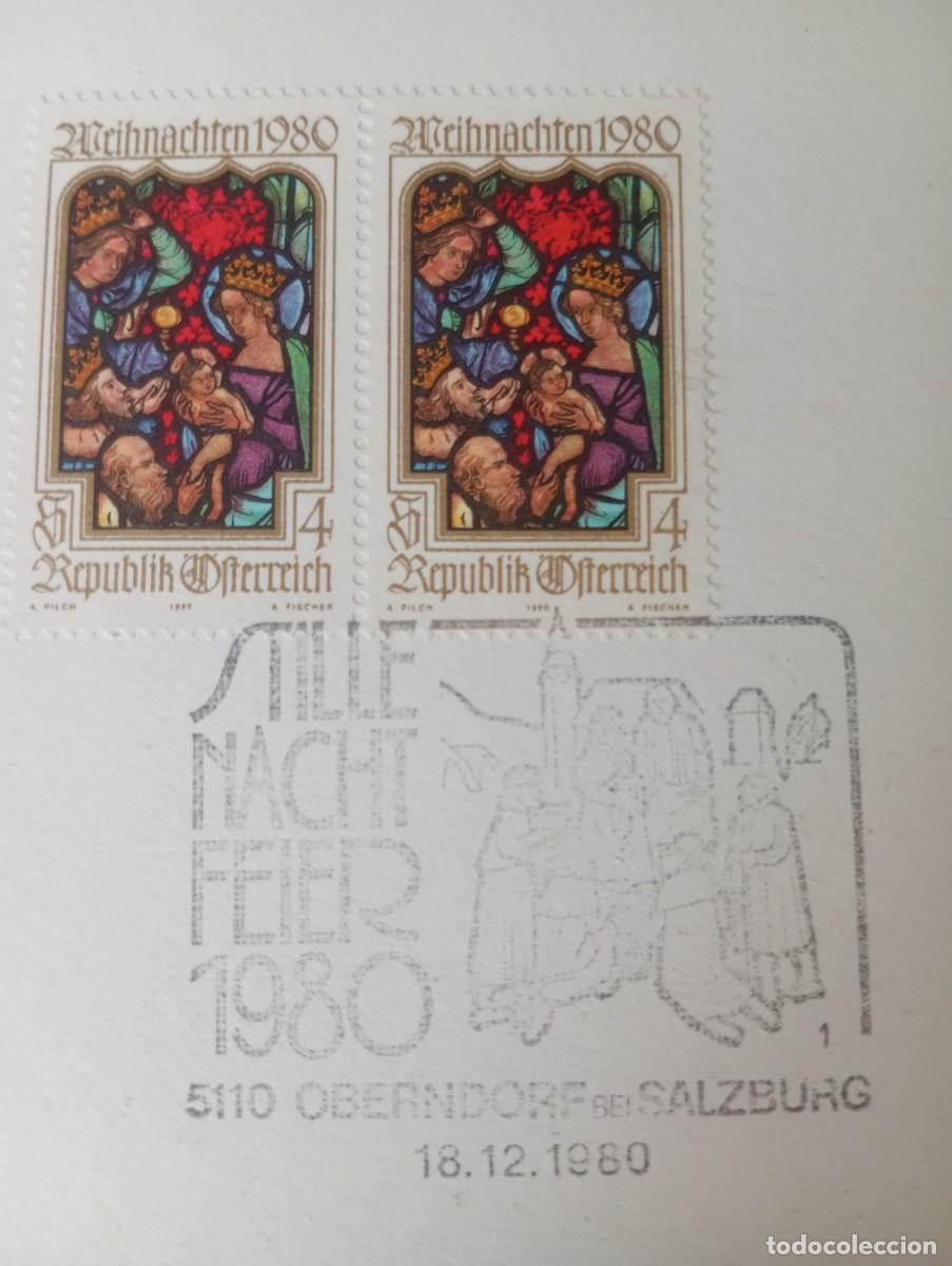 Sellos: AUSTRIA, 1980, MATASELLOS ESPECIAL NAVIDAD EN CRISTMA CIRCULADO