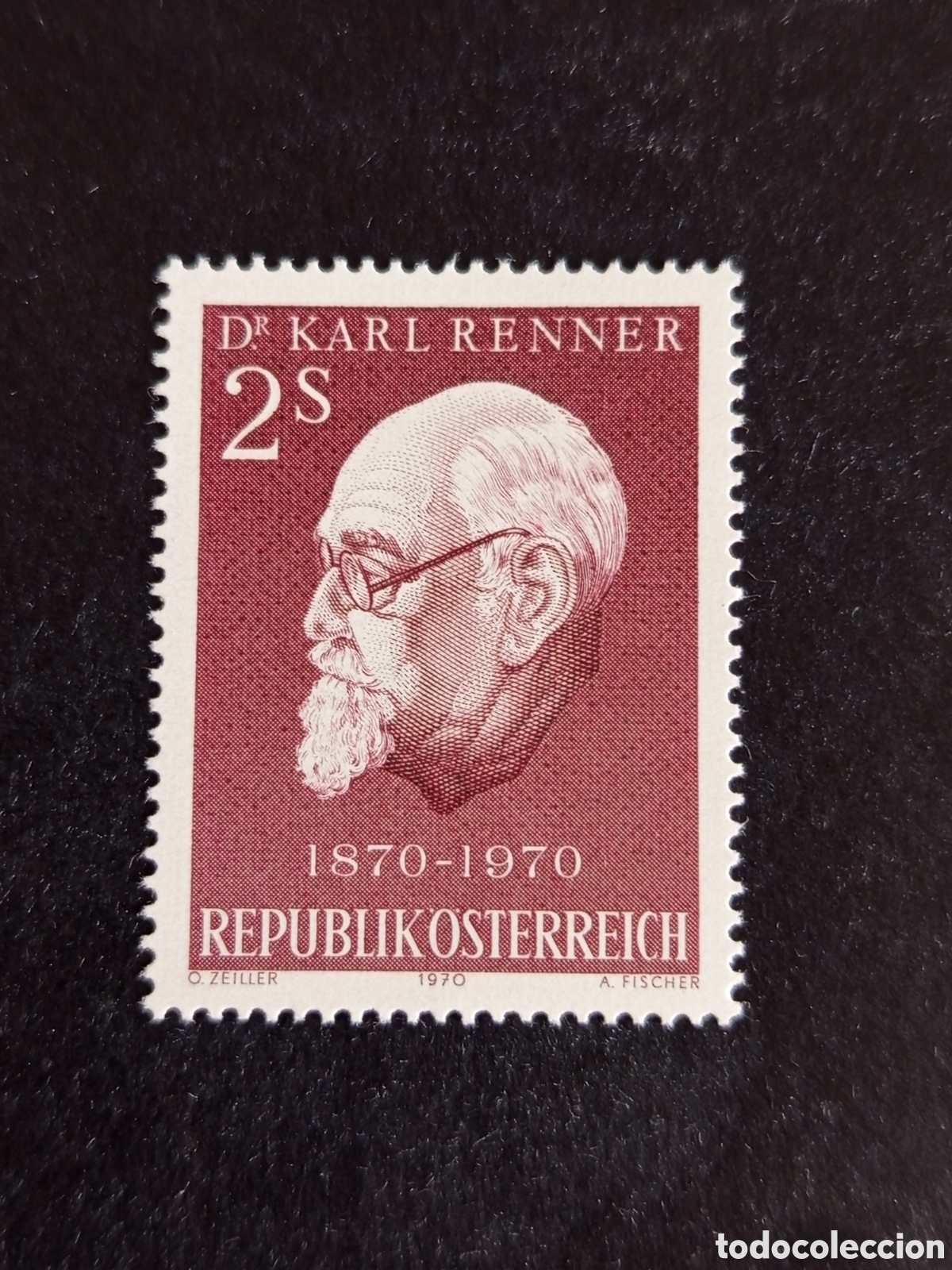 Sellos: AUSTRIA, 1970. Presidente Karl Renner. Yvert 1180. Ver fotos. Pedido m&iacute;nimo 3 &euro;. Serie completa