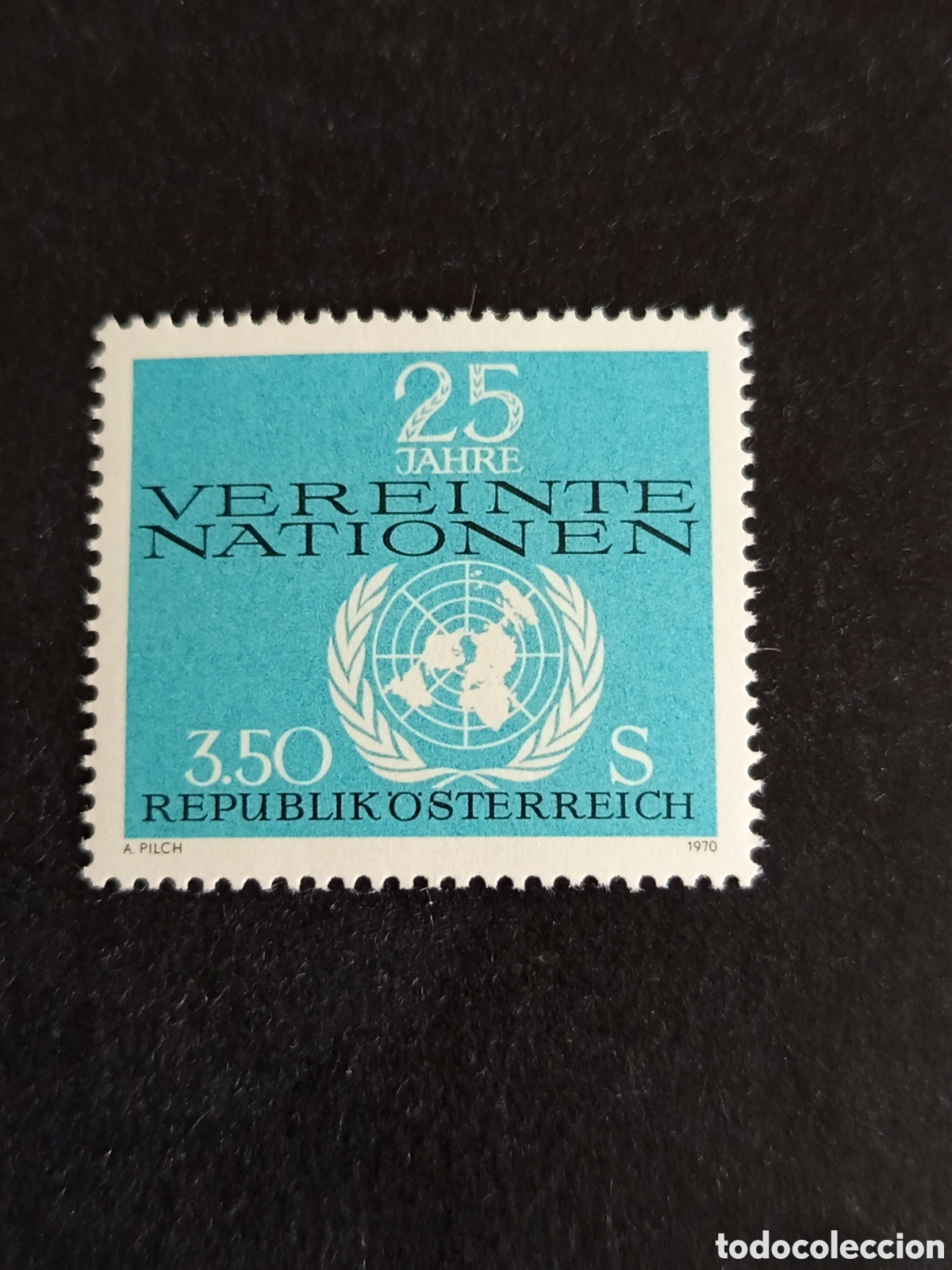 Sellos: AUSTRIA, 1970. 25 Aniversario ONU. Anagrama. Yvert 1176. Ver fotos. Pedido m&iacute;nimo 3 &euro;.Serie completa