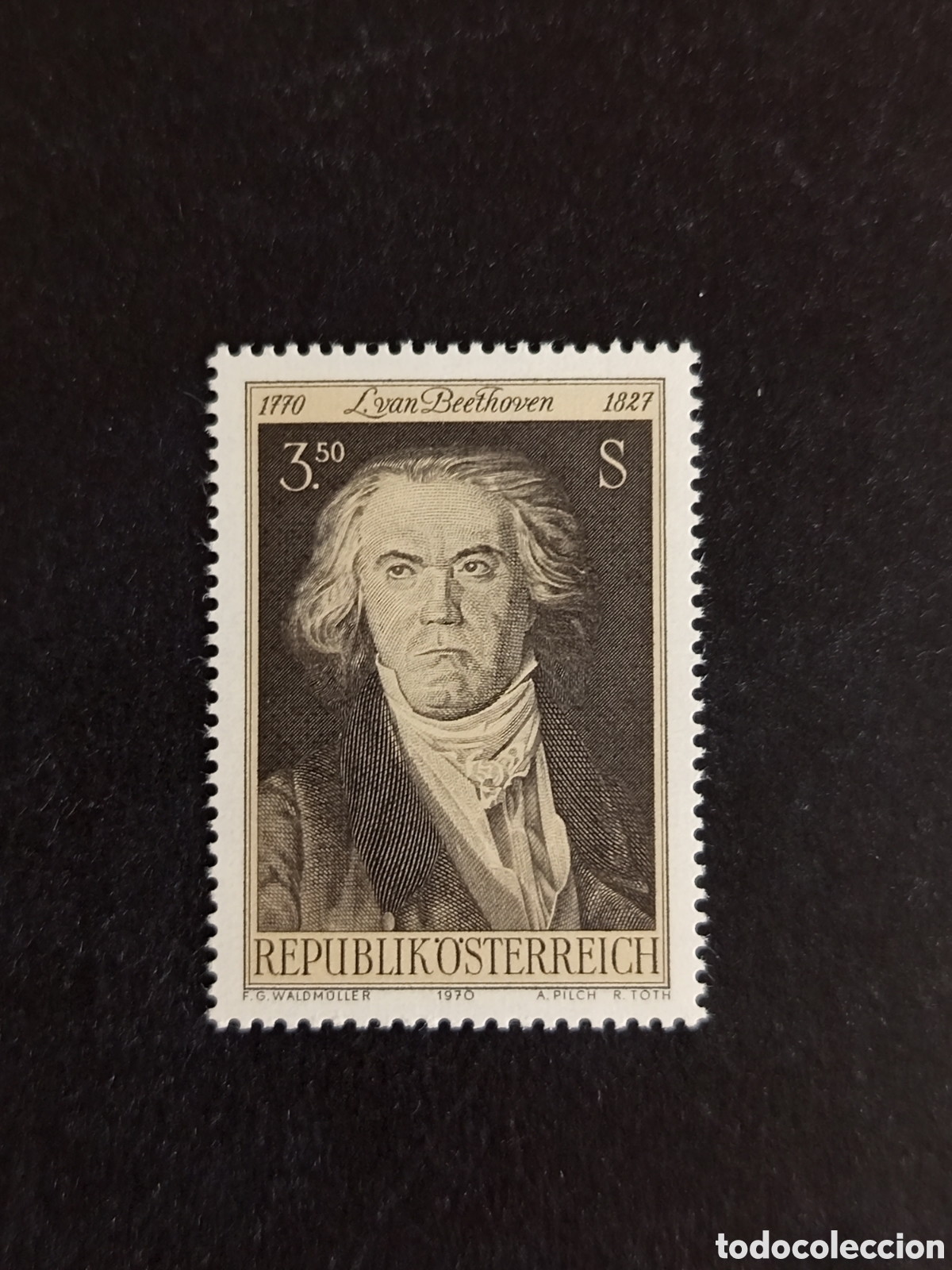 Sellos: AUSTRIA, 1970. Ludwig van Beethoven. Yvert 1181. Ver fotos. Pedido m&iacute;nimo 3 &euro;. Serie completa