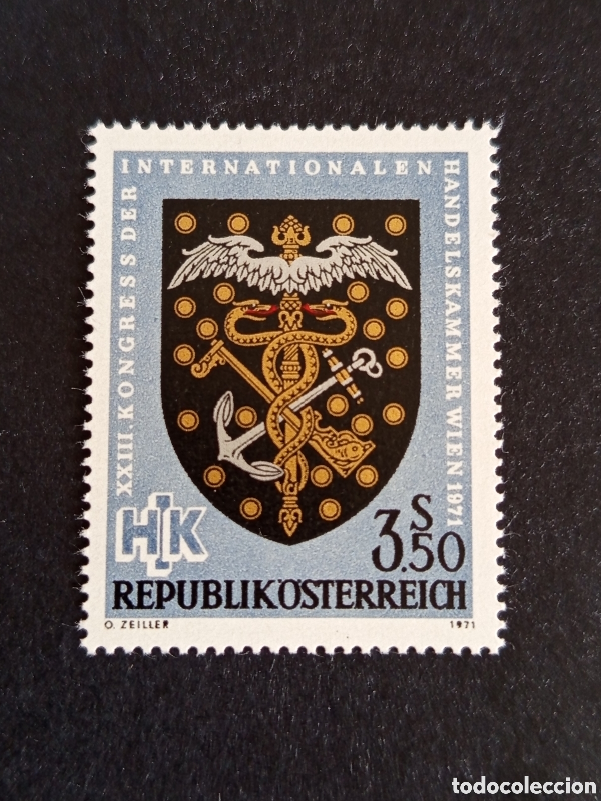 Sellos: AUSTRIA, 1971. C&aacute;mara de Comercio. Emblema. Escudo. Yvert 1187. Ver fotos. Pedido m&iacute;nimo 3 &euro;.