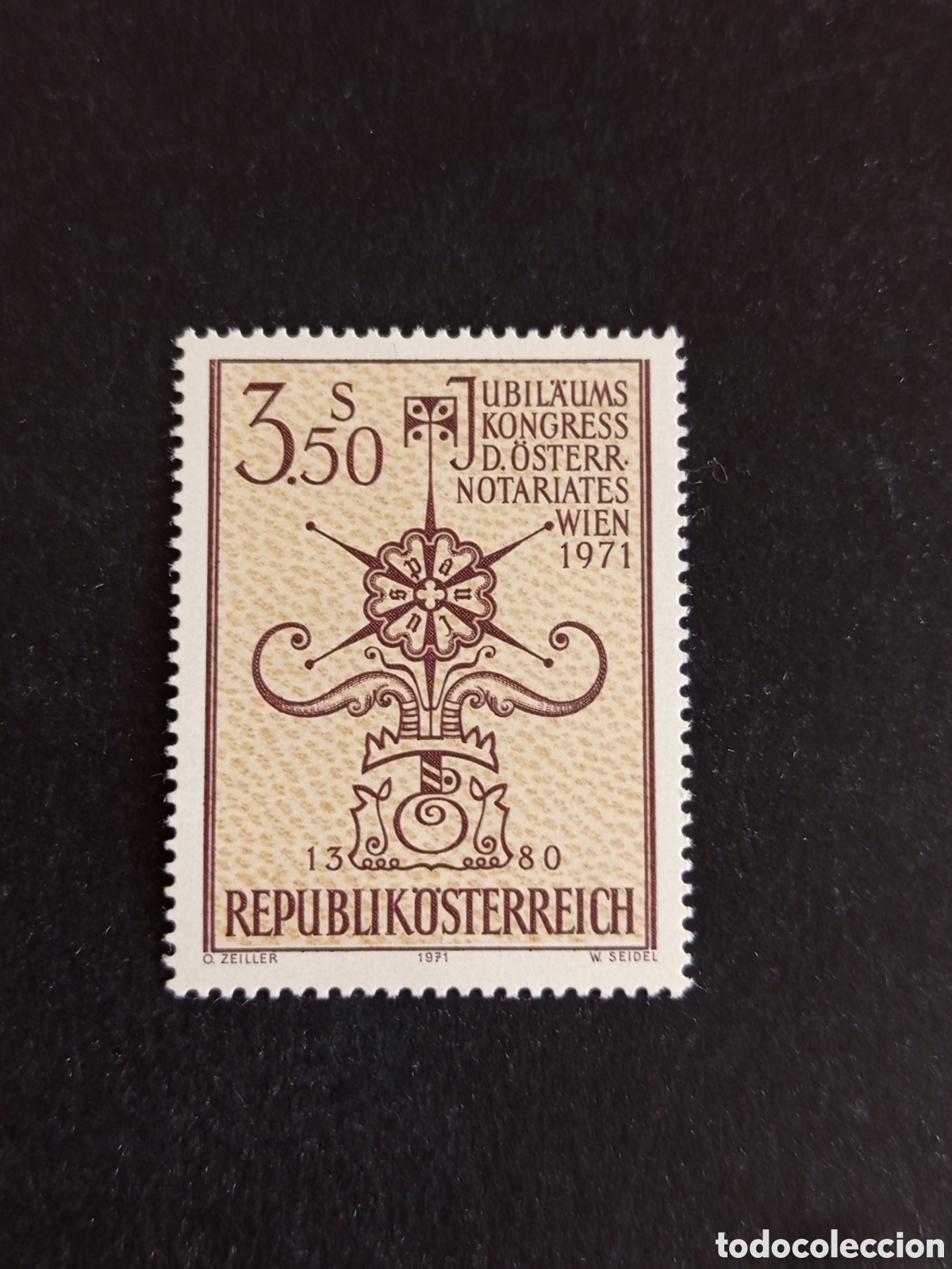 Sellos: AUSTRIA, 1971. Congreso Notarios. Firma notarial. Yvert 1188. Ver fotos. Pedido m&iacute;nimo 3 &euro;.