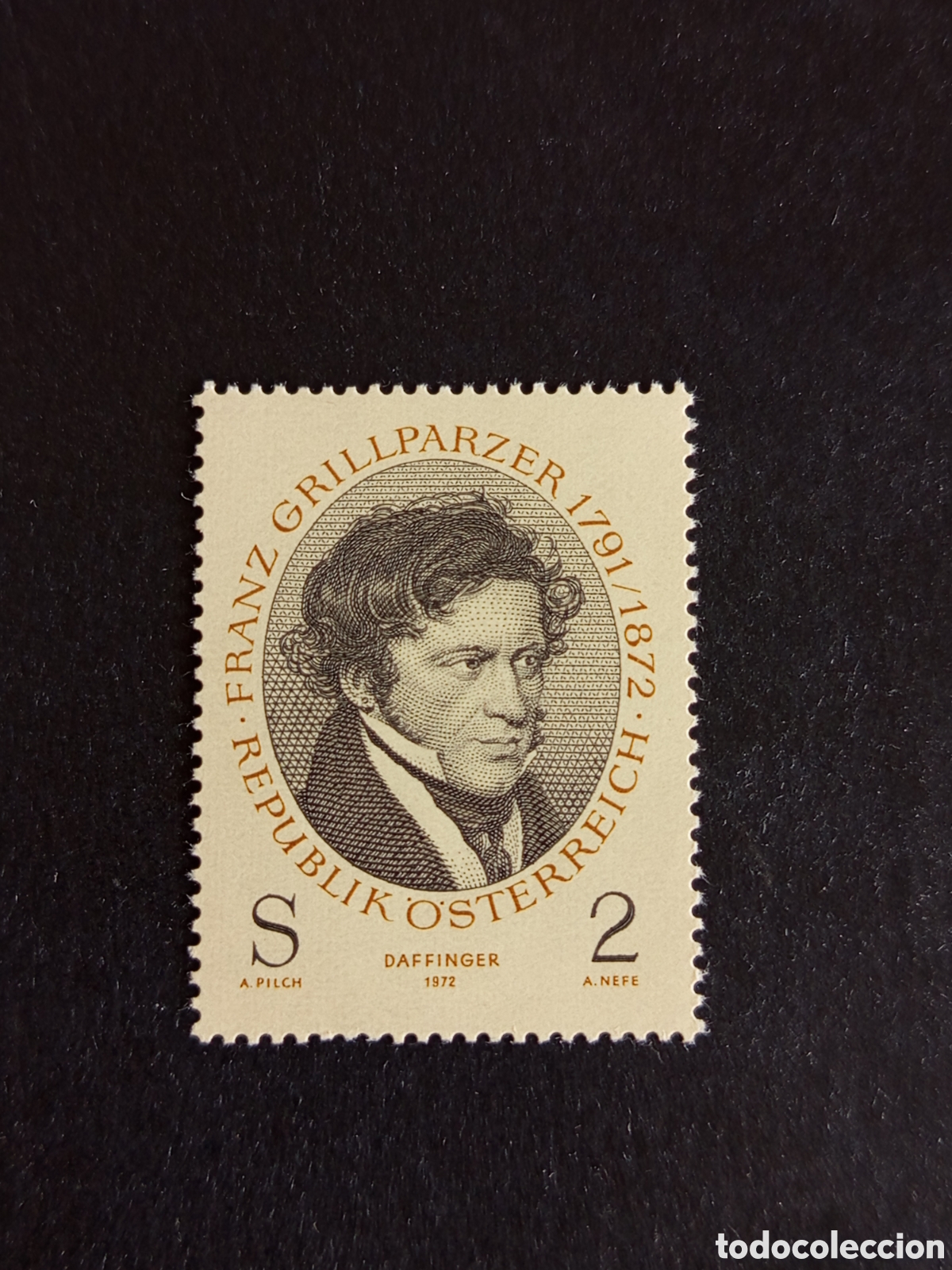 Sellos: AUSTRIA, 1972. Franz Grillparzer, poeta. Yvert 1210. Ver fotos. Pedido m&iacute;nimo 3 &euro;. Serie completa
