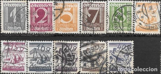 Sellos: AUSTRIA-SELLOS A&Ntilde;OS 1925-SERIE DE USO CORRIENTE-USADOS-DENTADO 12