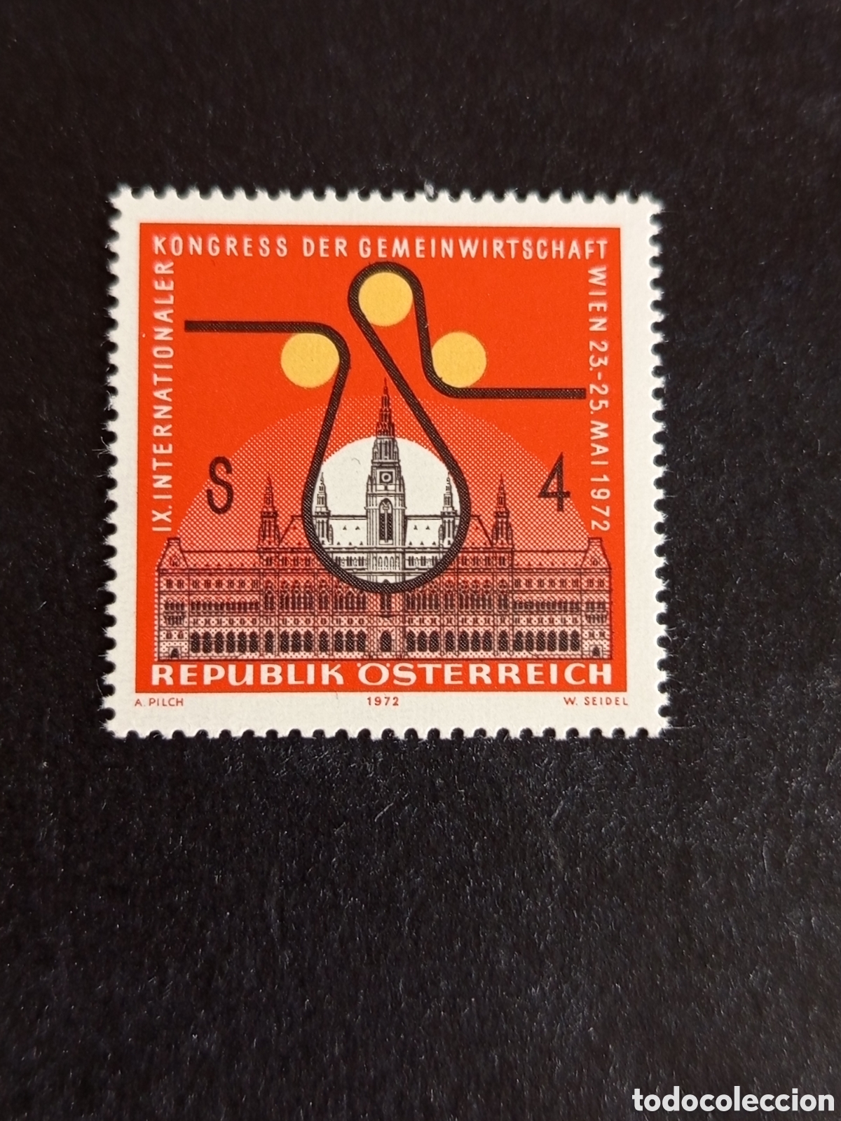 Sellos: AUSTRIA, 1972. Congreso Econom&iacute;a. Edificio. Yvert 1217. Ver fotos. Pedido m&iacute;nimo 3 &euro;. Serie completa