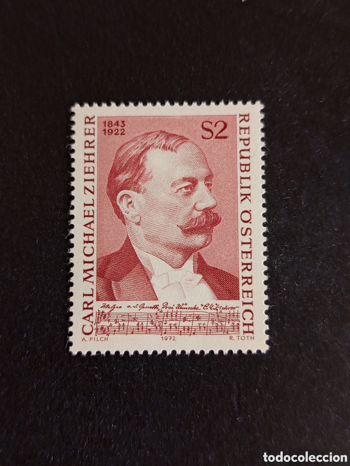Sellos: AUSTRIA, 1972. Carl Michael Ziehrer, compositor . Yvert 1232. Ver fotos. Pedido m&iacute;nimo 3 &euro;.