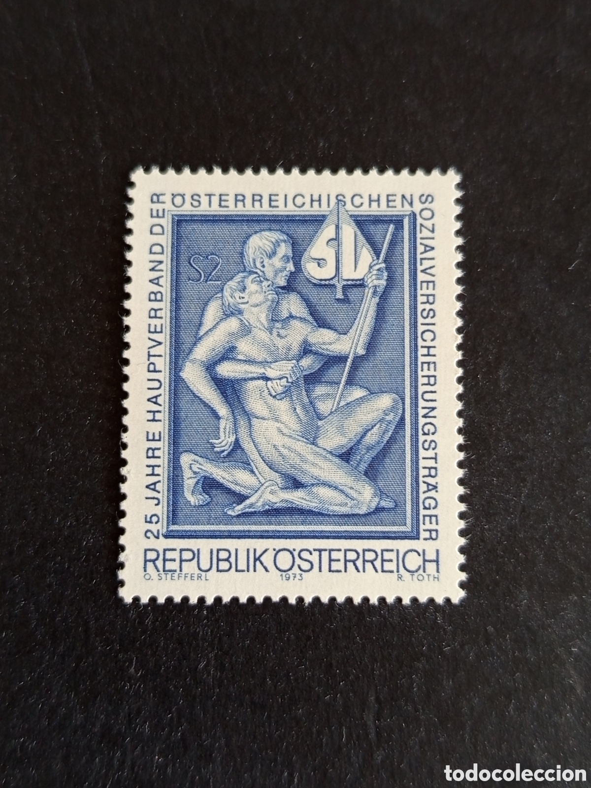 Sellos: AUSTRIA, 1973. Instituto de seguridad Social. Yvert 1245. Ver fotos. Pedido m&iacute;nimo 3 &euro;.