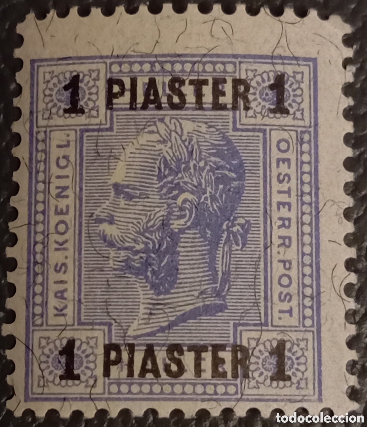 Sellos: 1900 Austria Levante - 1 Piastra sobre 25h - Michel 41a - Azul Ultramar - MNH