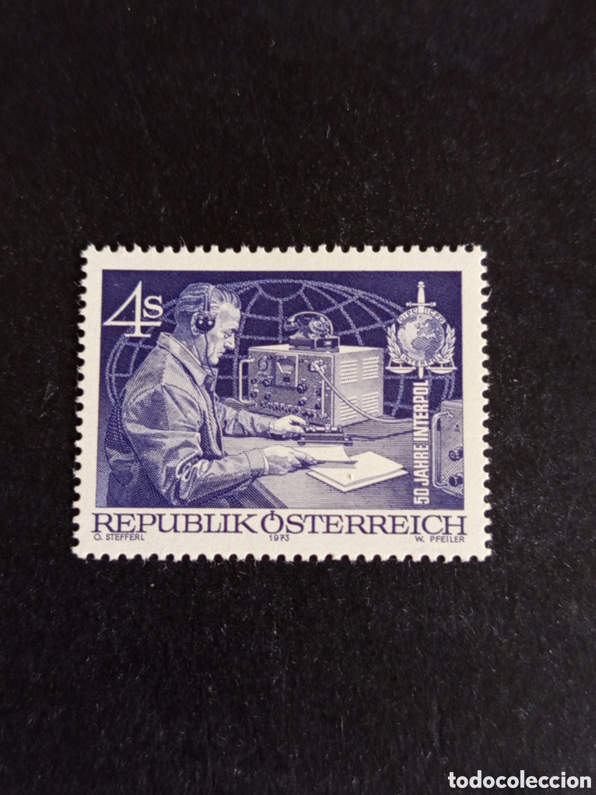 Sellos: AUSTRIA, 1973. 50 Aniversario Interpol. Yvert 1256. Pedido m&iacute;nimo 3 &euro;. Ver fotos. Serie completa