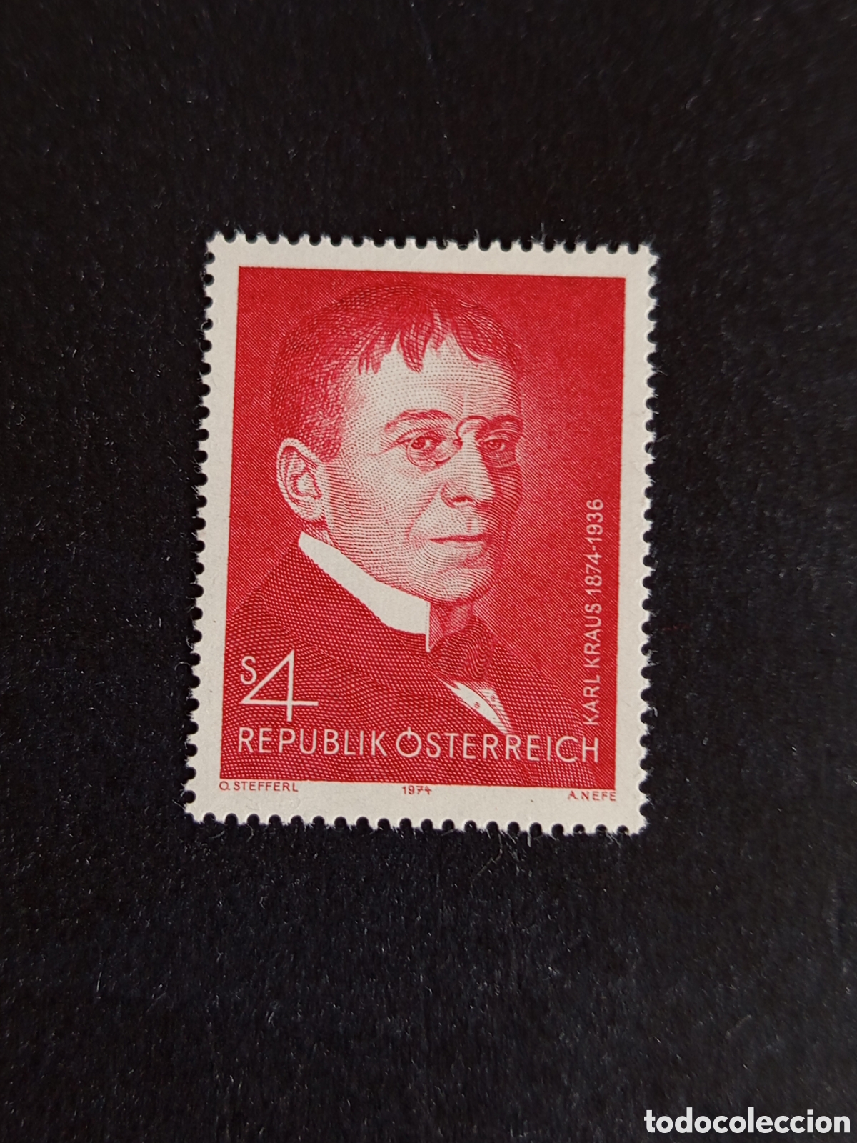 Sellos: AUSTRIA, 1974. Karl Kraus, autor sat&iacute;rico. Yvert 1277. Pedido m&iacute;nimo 3 &euro;. Ver fotos. Serie completa
