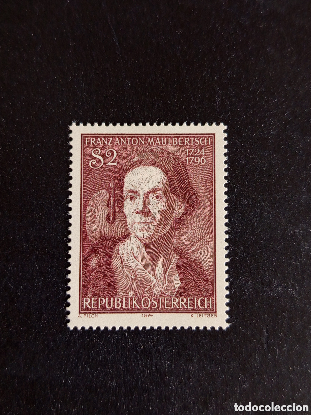 Sellos: AUSTRIA, 1974. Franz Anton Maulbretsch. Yvert 1283. Pedido m&iacute;nimo 3 &euro;. Ver fotos. Serie completa