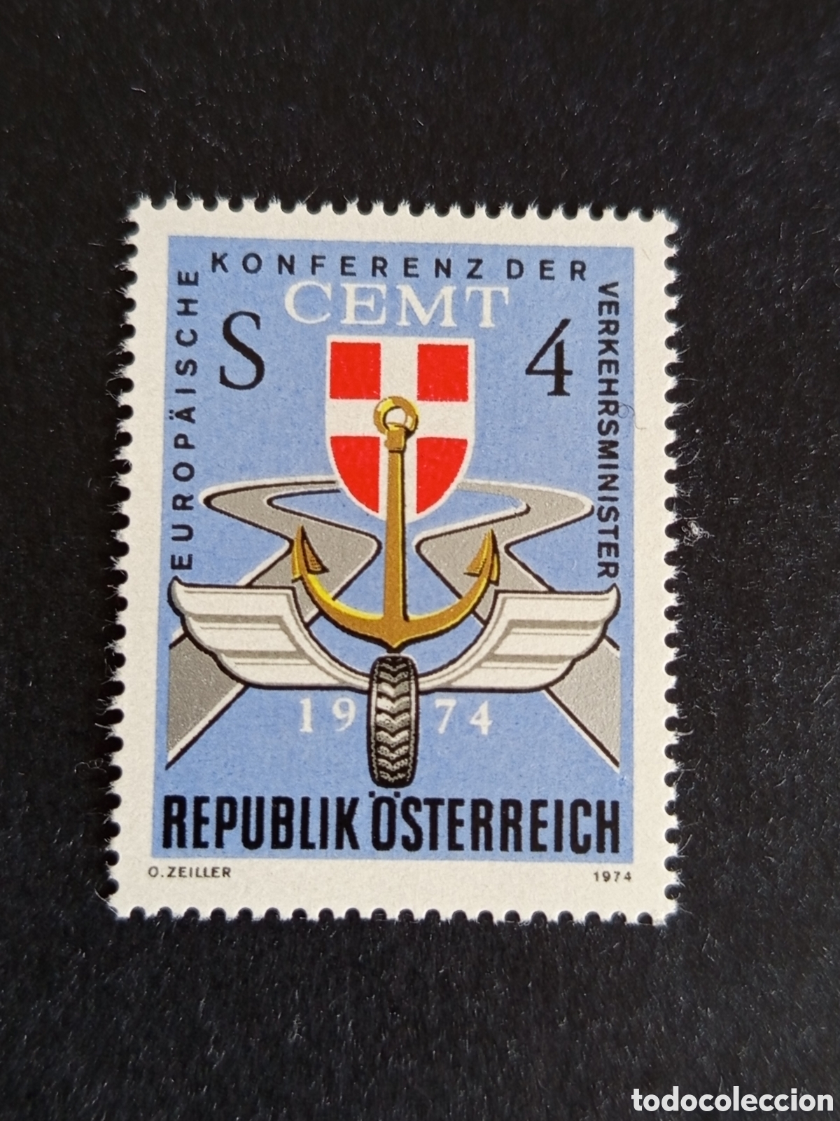 Sellos: AUSTRIA, 1974. Ministros de Transportes de la UE. Yvert 1286. Pedido m&iacute;nimo 3 &euro;. Anagrama